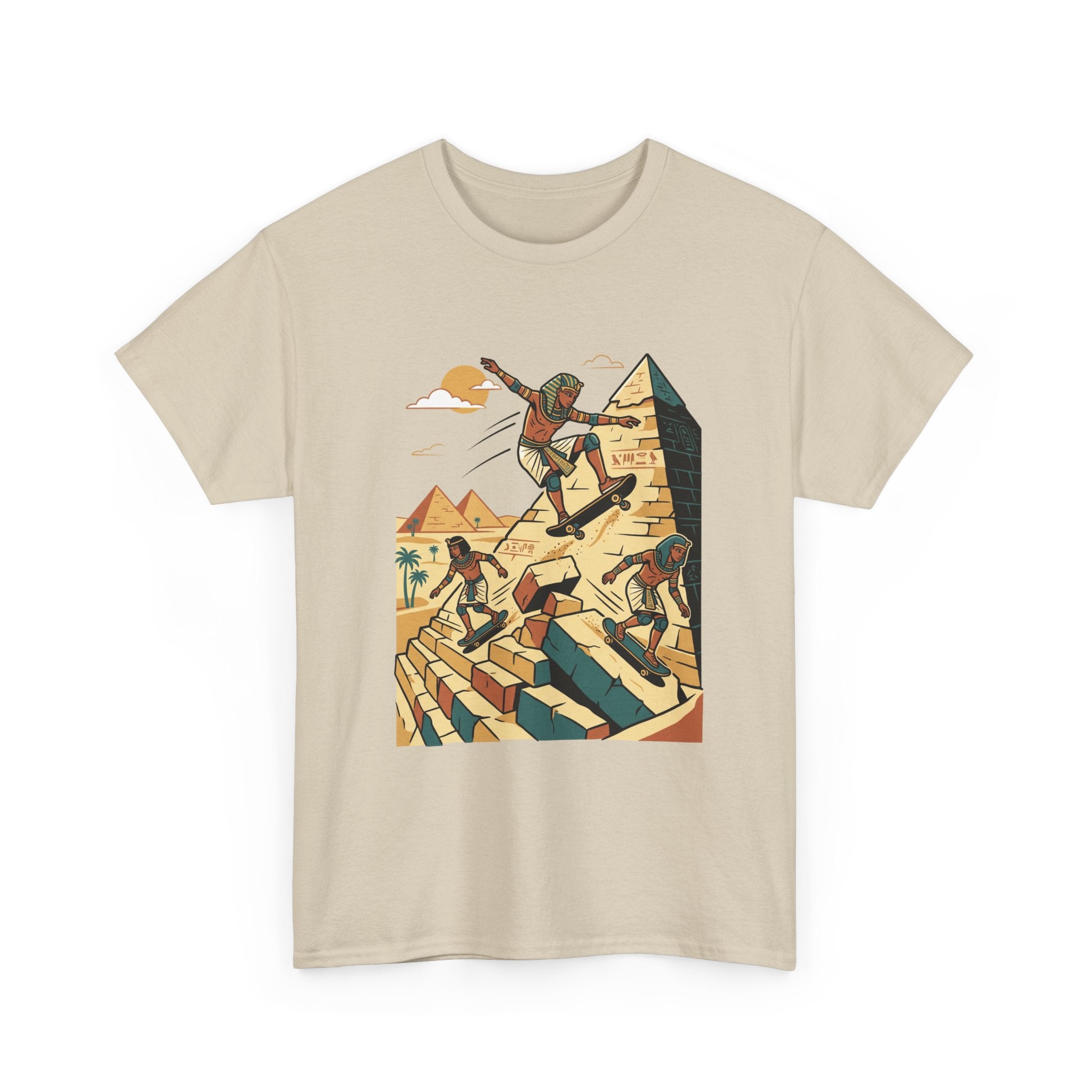 Pyramid Skateboarding Tee — Vintage Egyptian Skateboard Graphic T-Shirt
