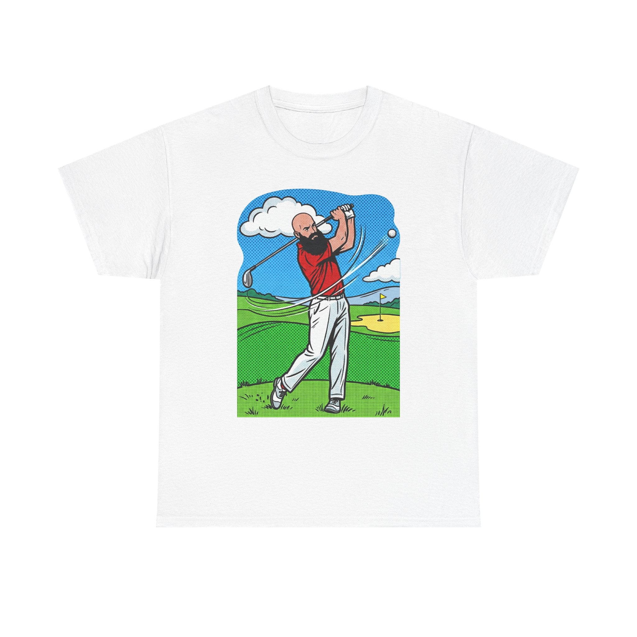 Golf Swing Graphic Tee — Golfer Illustration Shirt for Golf Lovers