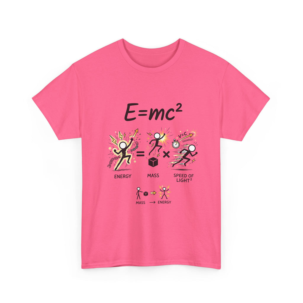 E=mc Illustrated Science T-Shirt — Funny Energy Mass Speed of Light Tee