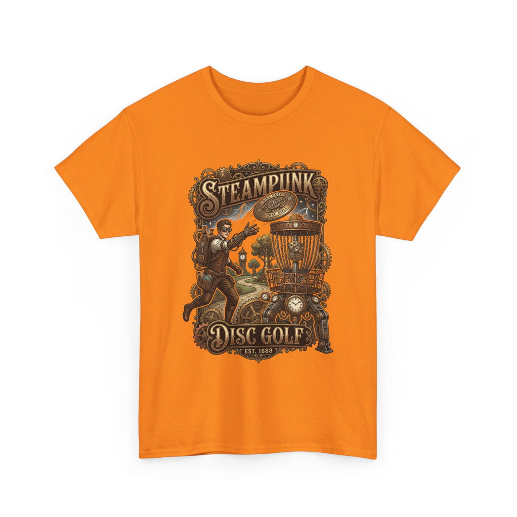 Steampunk Disc Golf T‑Shirt – Vintage Industrial Disc Golf Tee