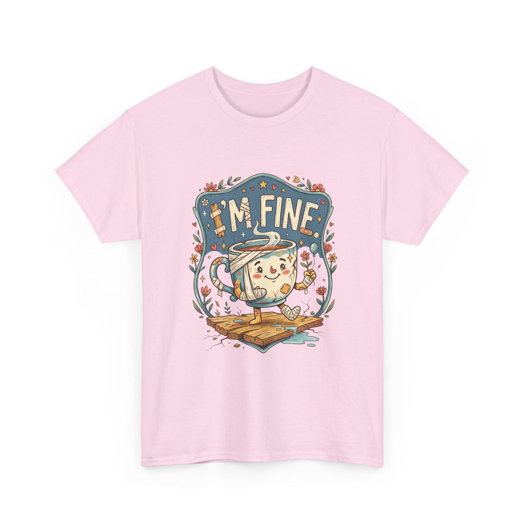 T-Shirt - 'I'm Fine' Cute Kettle Graphic Tee, Cozy Tea Lover Gift