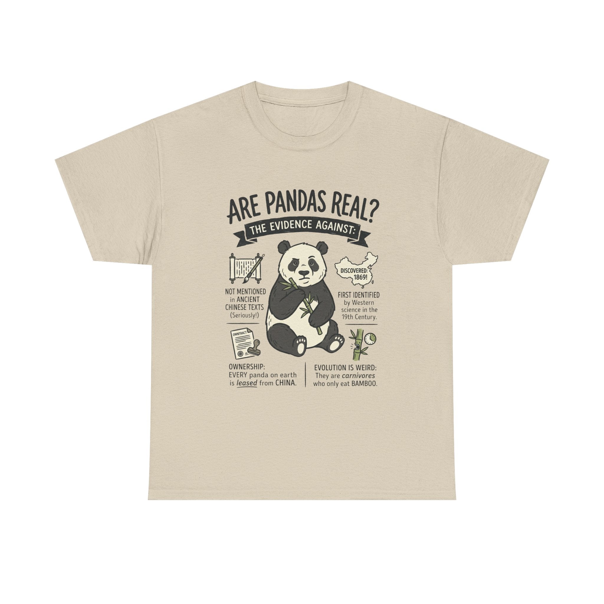 Are Pandas Real? Graphic Tee — Funny Panda Infographic T-Shirt