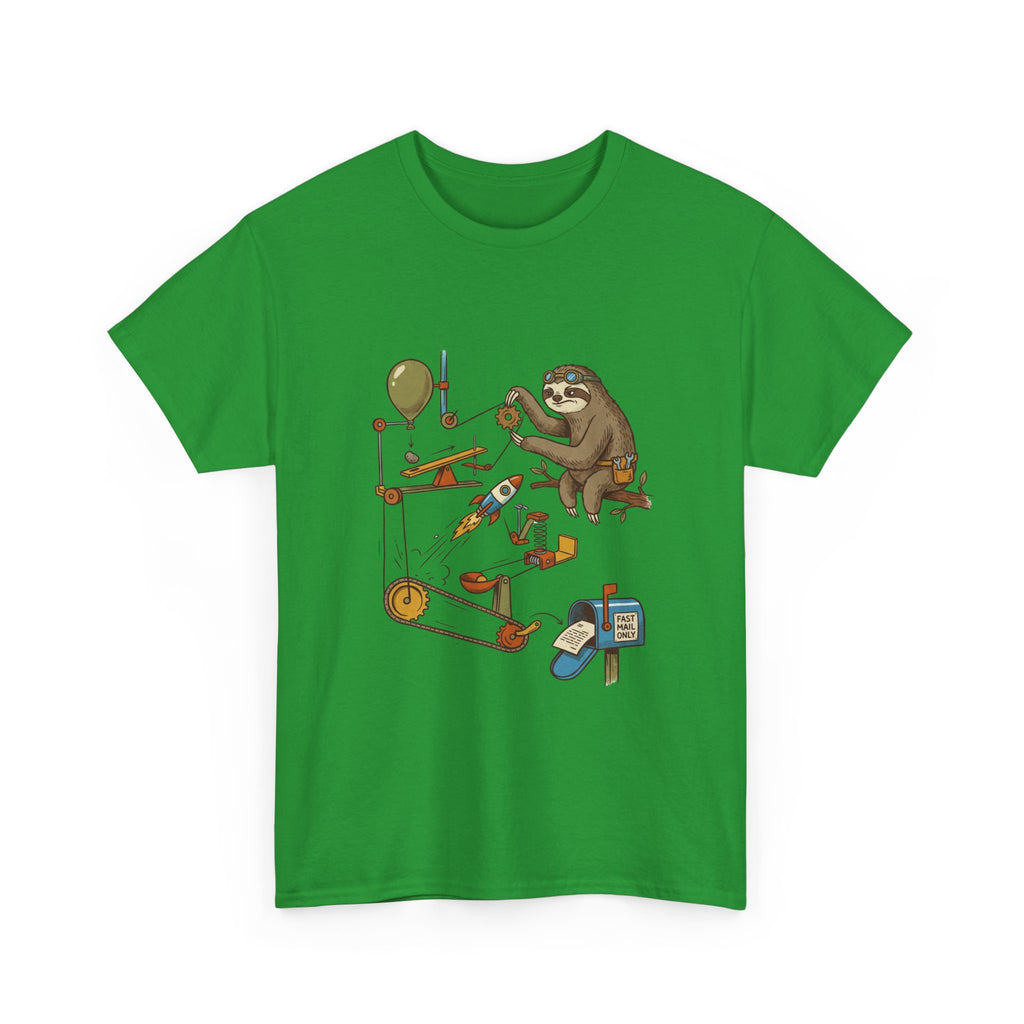 T-Shirt — Sloth Rube Goldberg Machine Graphic Tee