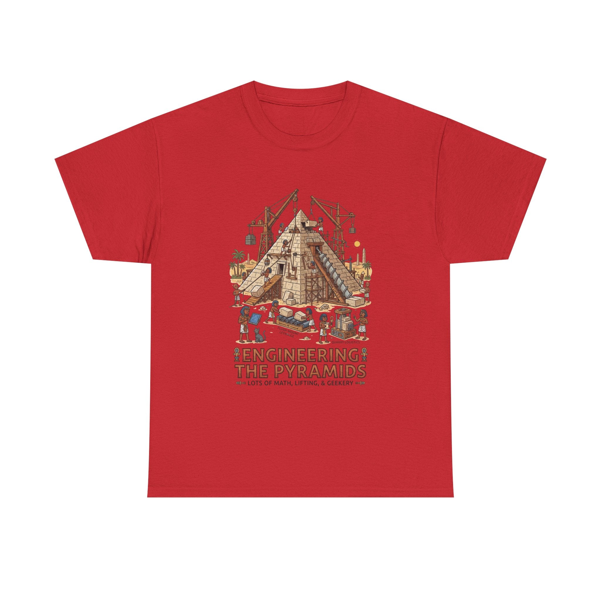 Pyramids Engineering T-Shirt – Vintage Egypt Construction Graphic Tee