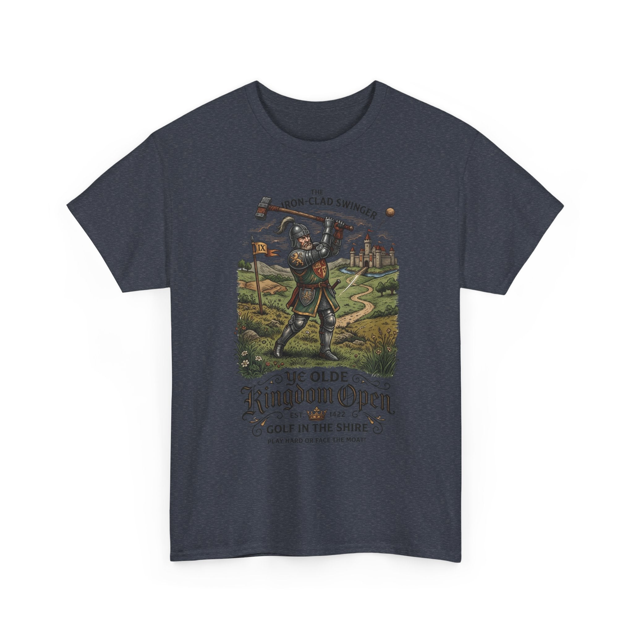 Golf T-Shirt — 'Ye Olde Kingdom Open' Vintage Medieval Golf Graphic Tee