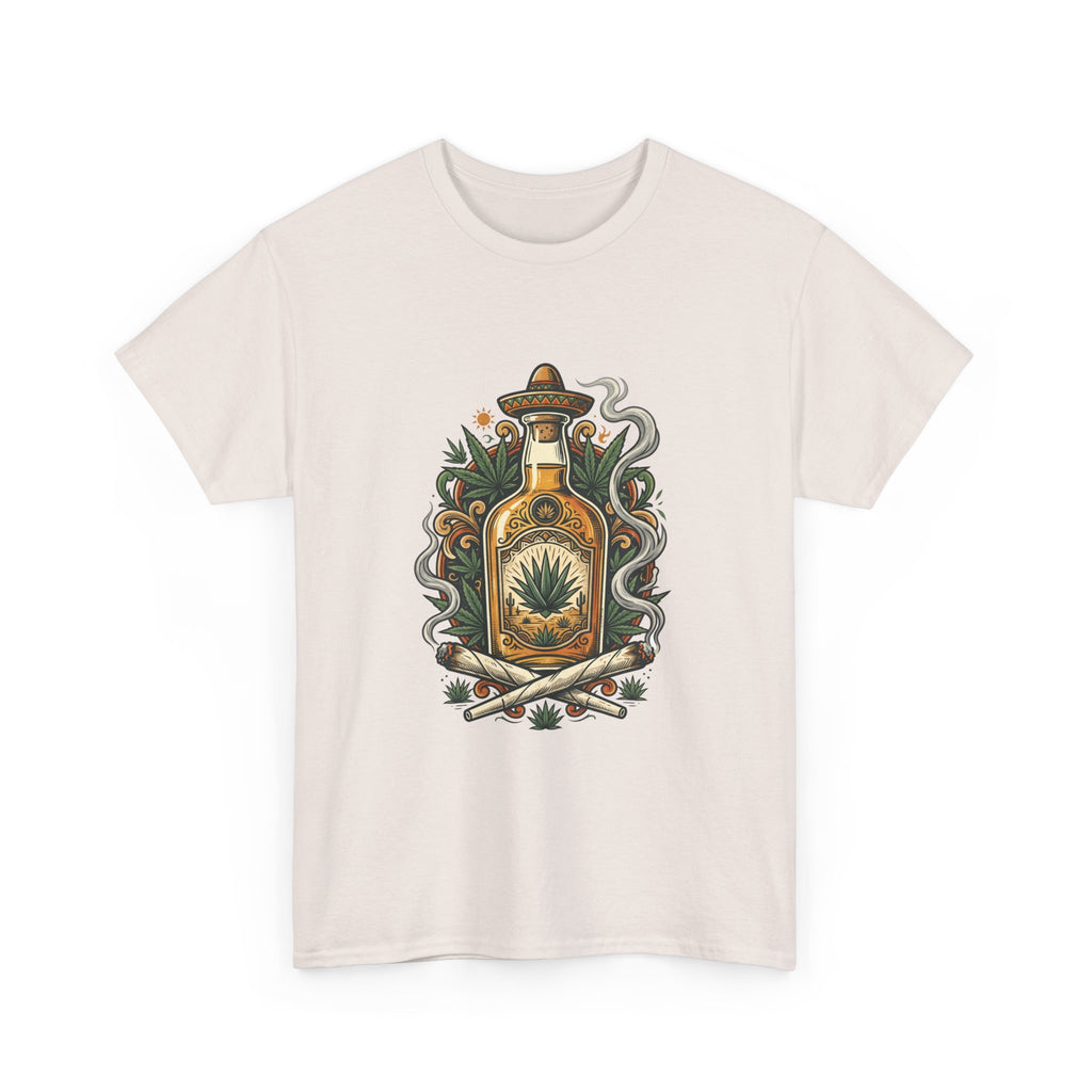 Tequila Bottle Graphic Tee — Agave Spirit Illustration T-Shirt