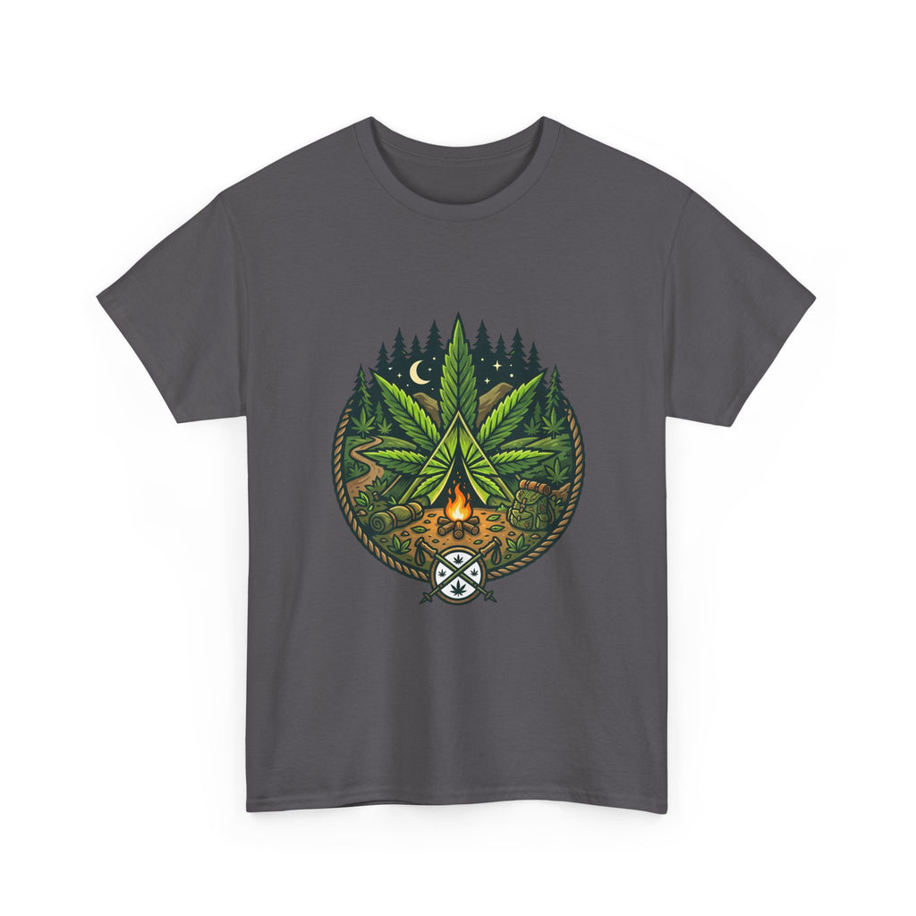 T-Shirt — Campfire Cannabis Leaf Graphic Tee