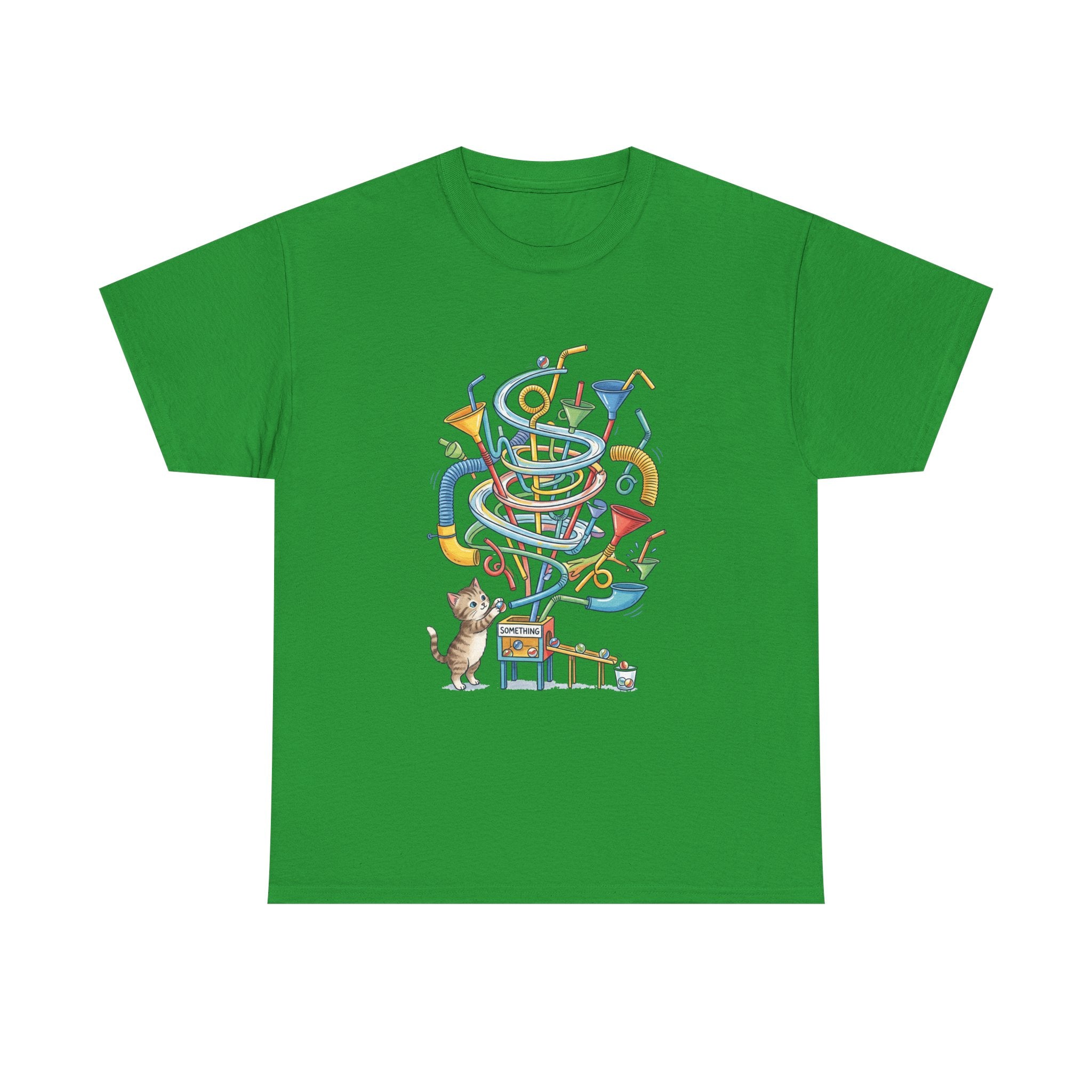 Music Cat T-Shirt — Whimsical Cat Playing Colorful Instruments Tee