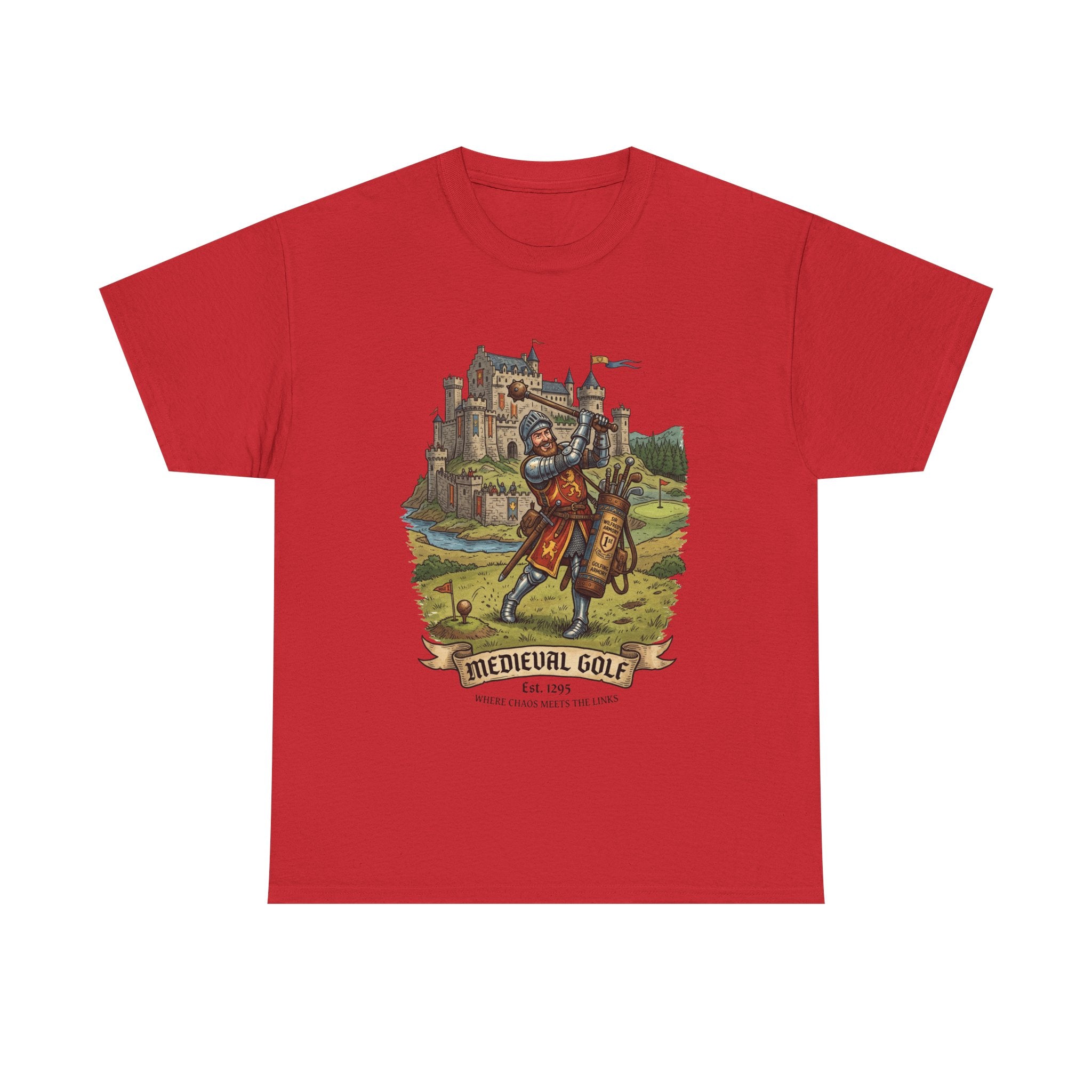 Medieval Golf T-Shirt – Vintage Knight Golfing Castle Graphic Tee