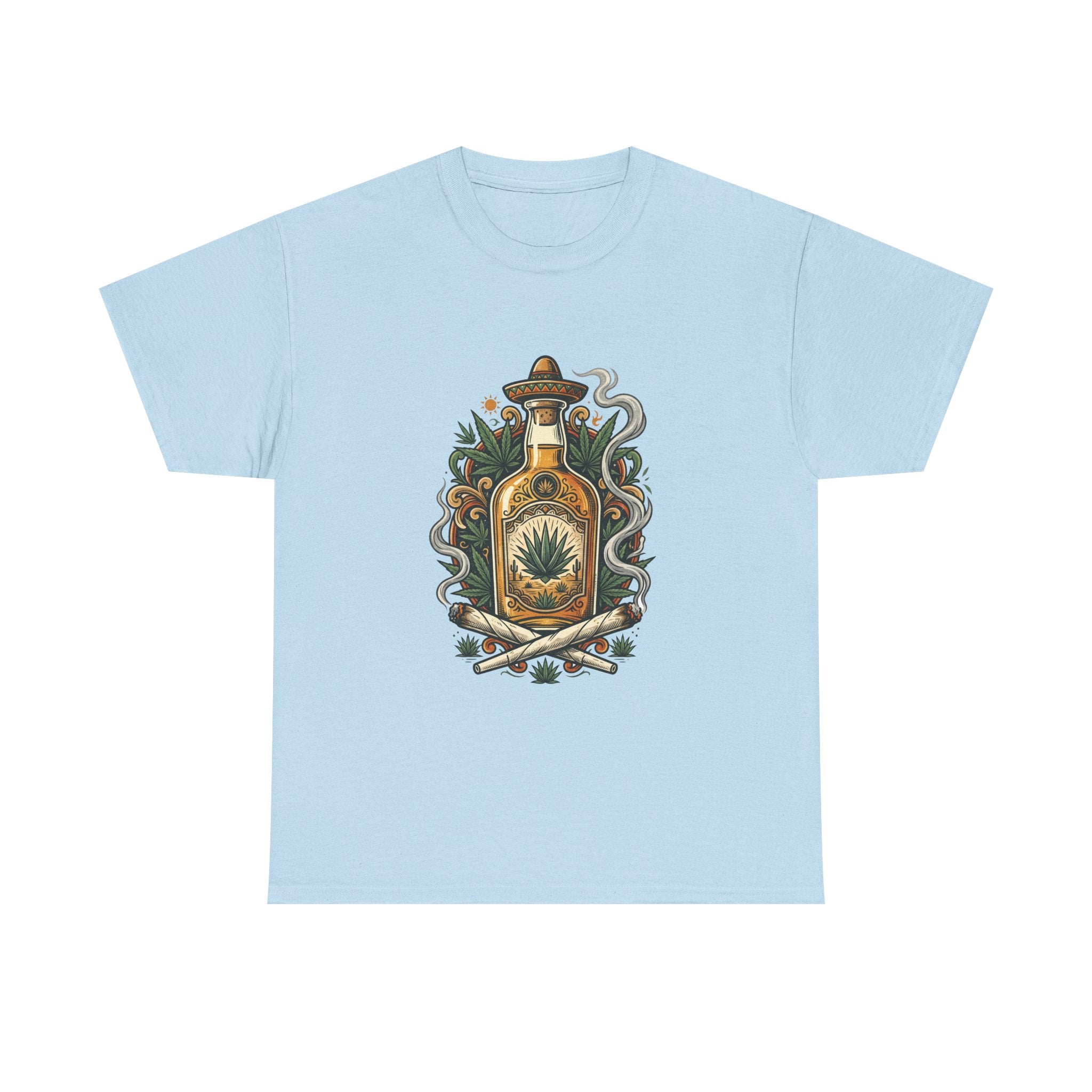 Tequila Bottle Graphic Tee — Agave Spirit Illustration T-Shirt