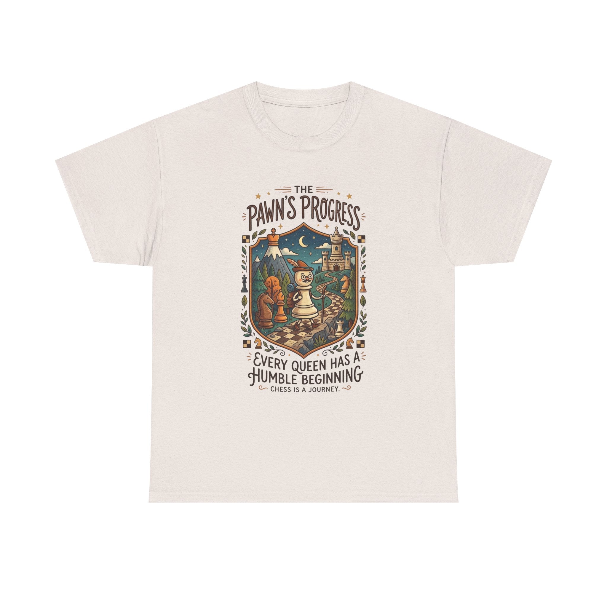 Chess 'The Pawn's Progress' T-Shirt — "Every Queen Has a Humble Beginning" Vintage Style Tee