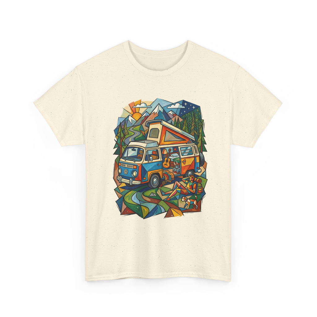 Van Life Camper Van T-Shirt – Retro Mountain Adventure Tee