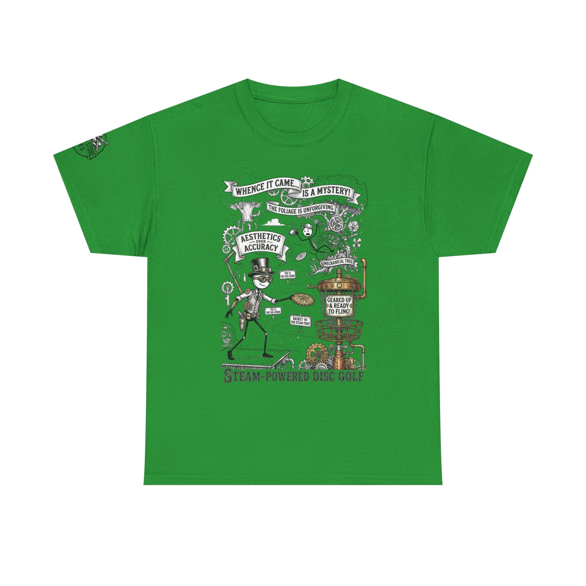 Steam-Powered Disc Golf T-Shirt | Steampunk Disc Golf Design
