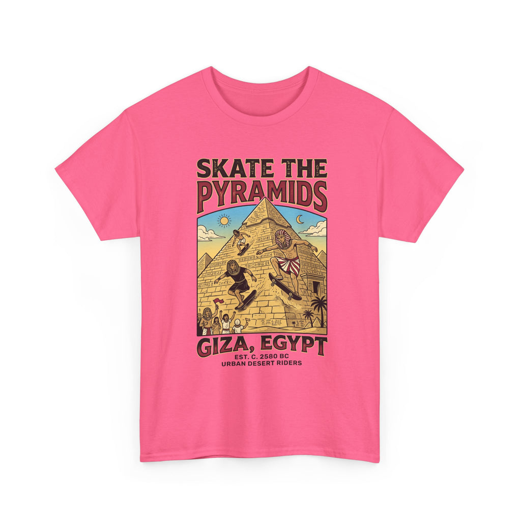 Skate The Pyramids Tee — Giza Egypt Skateboarding Graphic T-Shirt