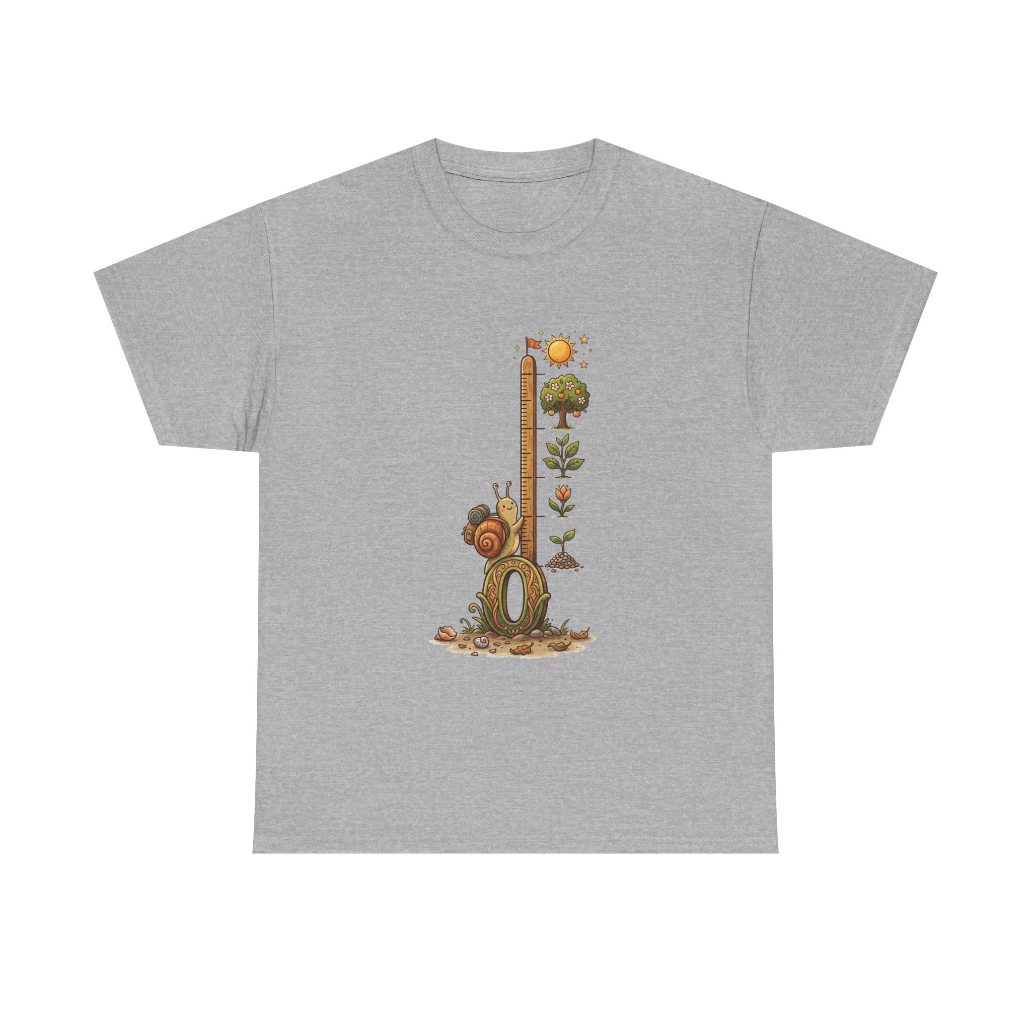 Growth Meter Graphic Tee — Cute Bear Planting Height Chart T-Shirt