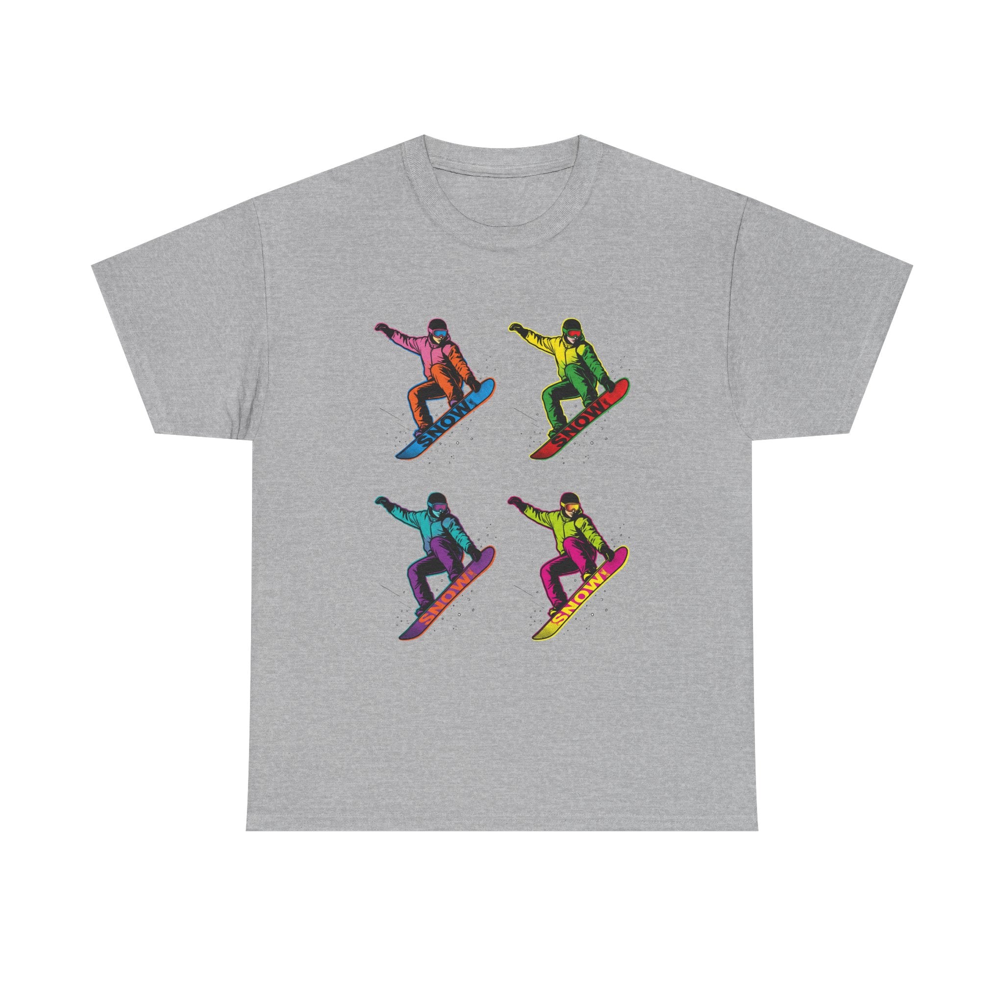 Snowboarder Pop Art T-Shirt – Colorful Retro Snowboarding Graphic Tee