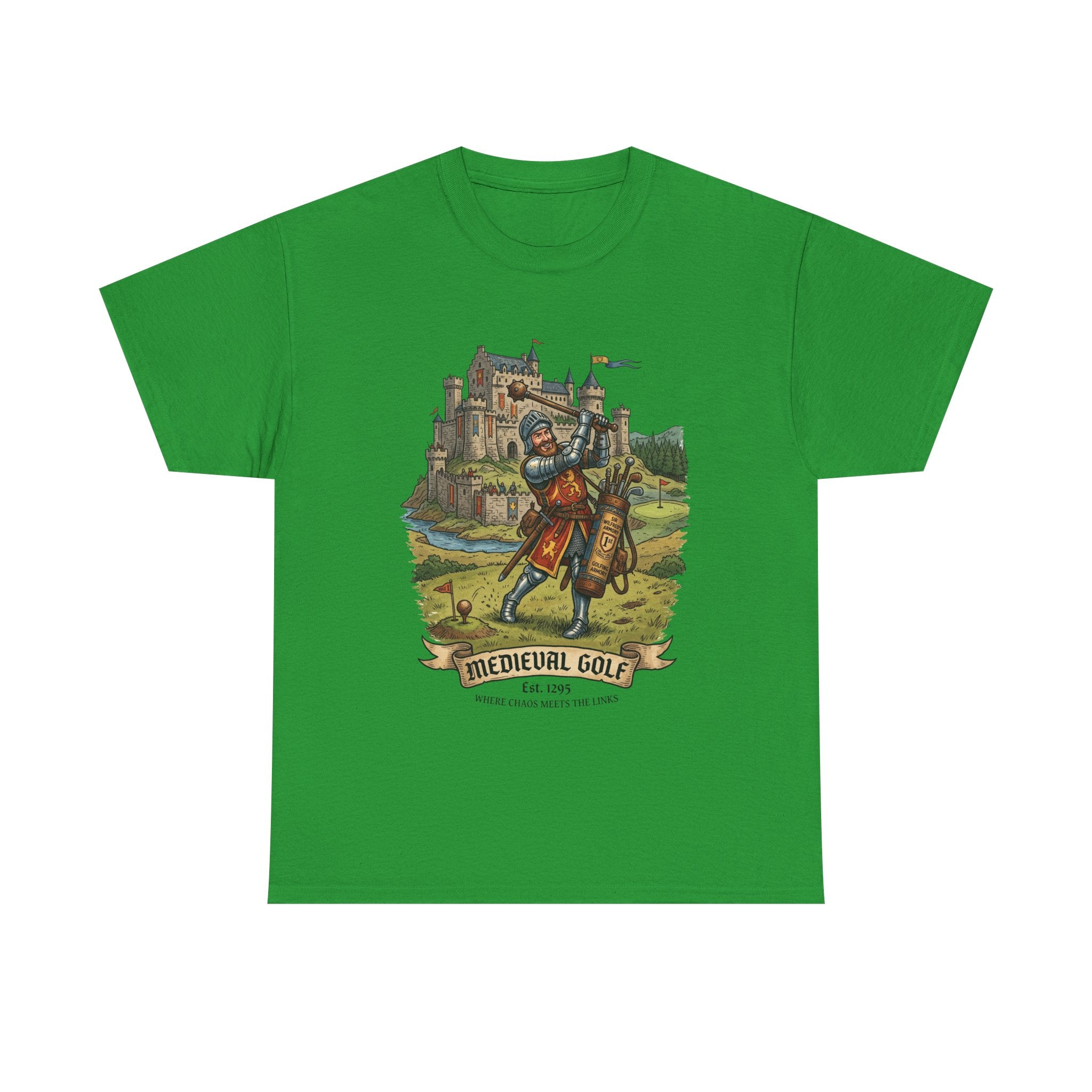 Medieval Golf T-Shirt – Vintage Knight Golfing Castle Graphic Tee