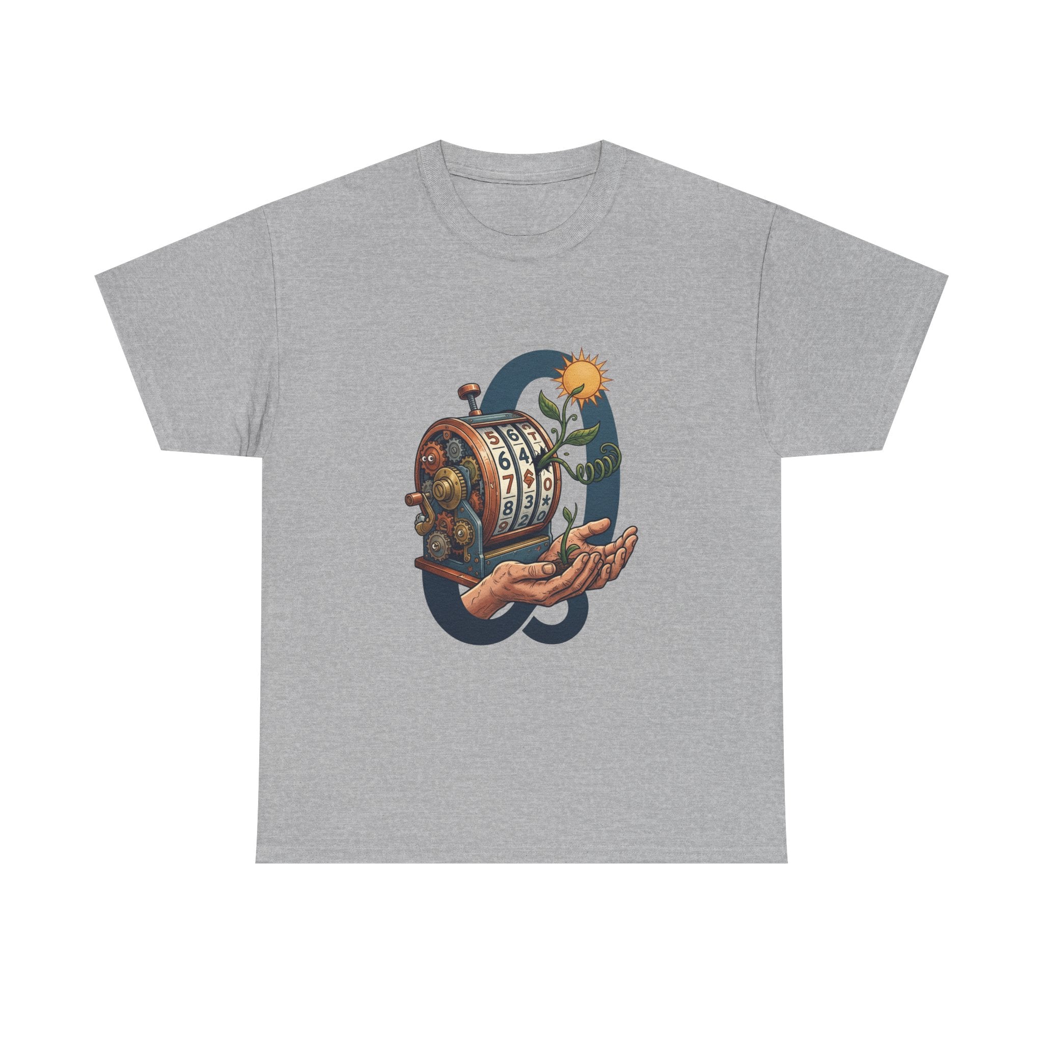 Vintage Slot Machine Tee — Retro Casino Art T-Shirt with Sunflower. idk
