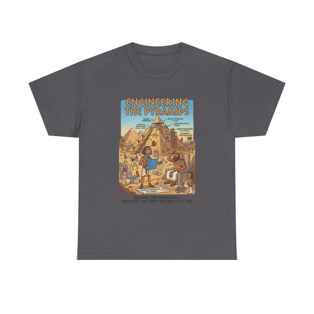 T-Shirt — "Engineering the Pyramids" Vintage Egypt Graphic Tee