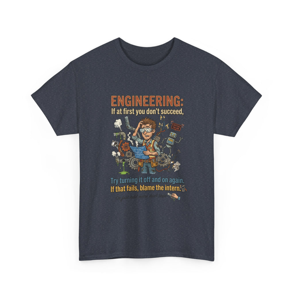 Engineering T-Shirt – Funny "If at first you don't succeed... Try bending it" Graphic Tee for Engineers