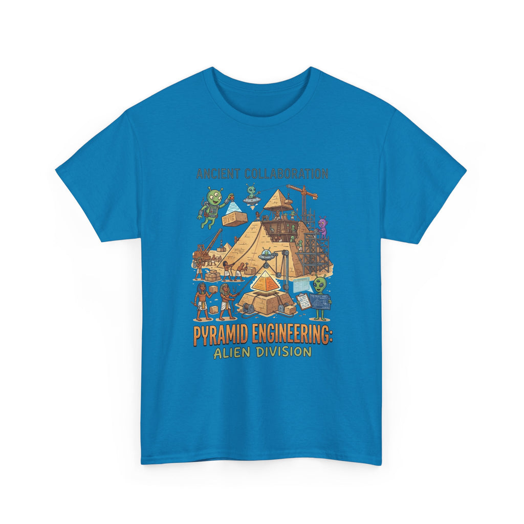 Pyramid Engineering Tee — "Ancient Collaboration" Alien Division Graphic Shirt