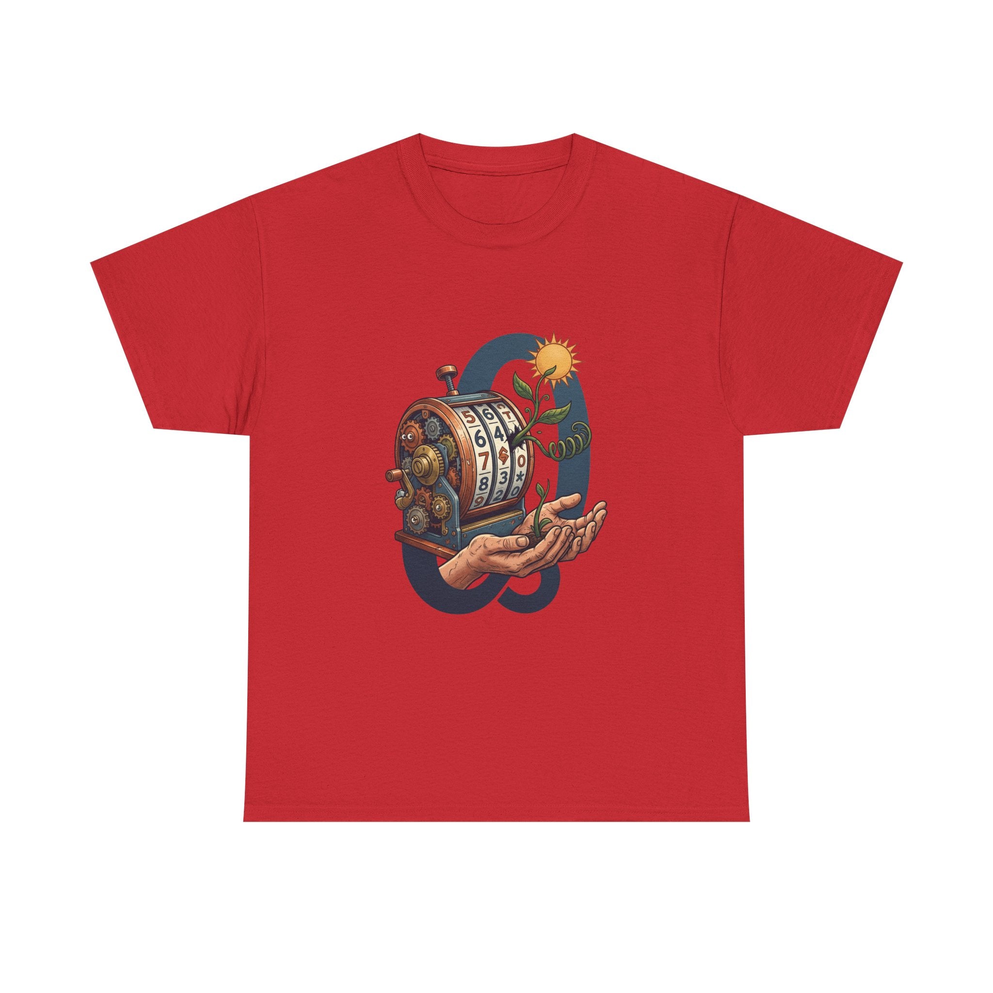 Vintage Slot Machine Tee — Retro Casino Art T-Shirt with Sunflower. idk