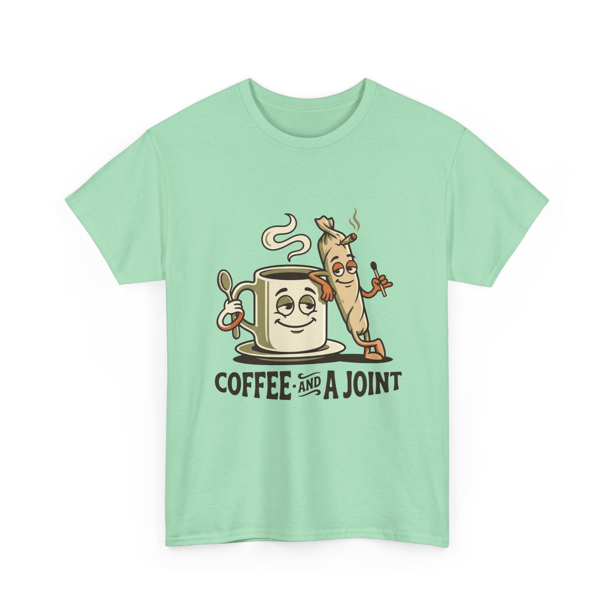Coffee and a Joint T-Shirt — Funny Stoner Coffee Tee