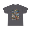 T-Shirt — Nautical Folk Art Crew: Illustrated Sailing, Fishing & Harbor Scene