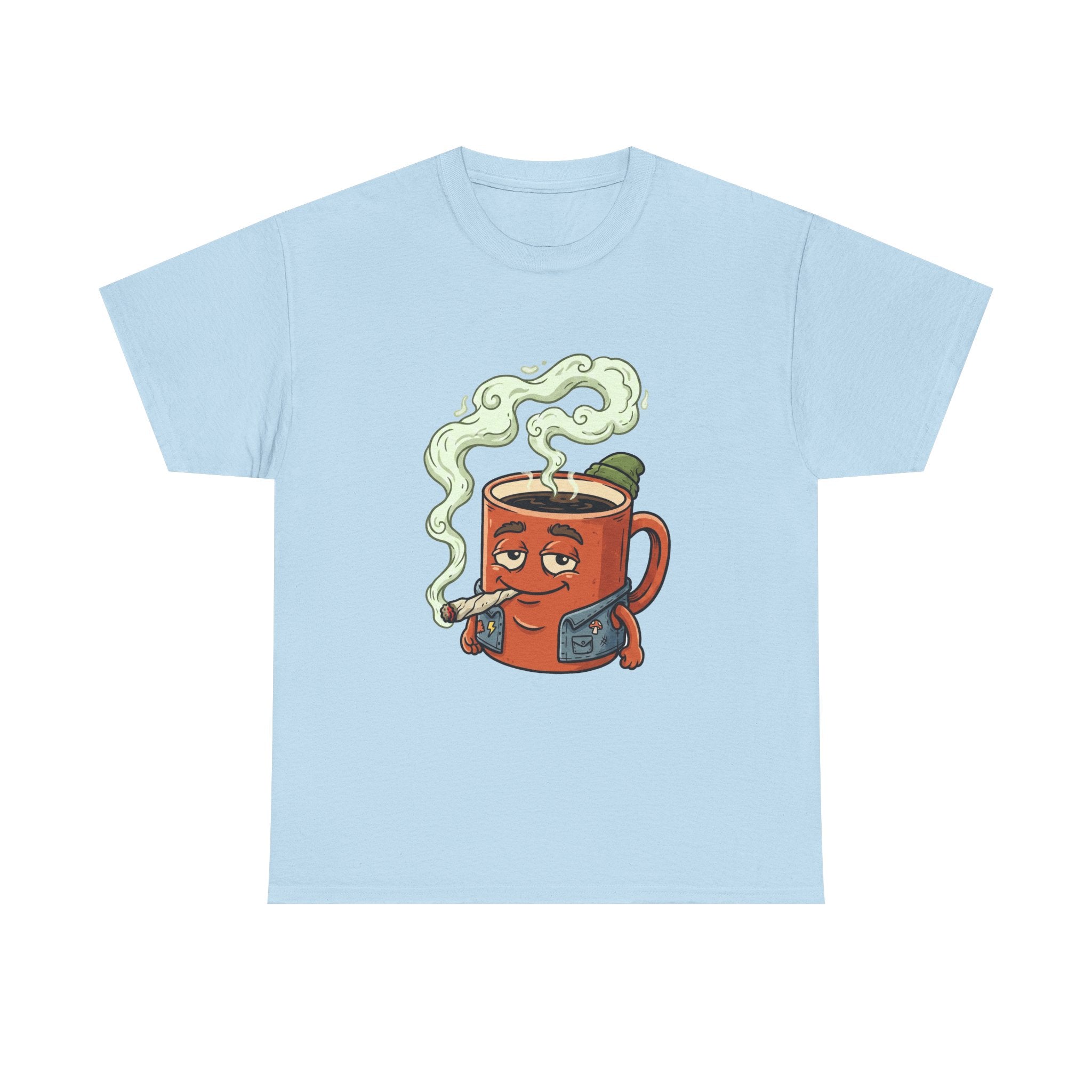 Coffee and a Joint Tee — Funny Smoking Coffee Graphic T-Shirt