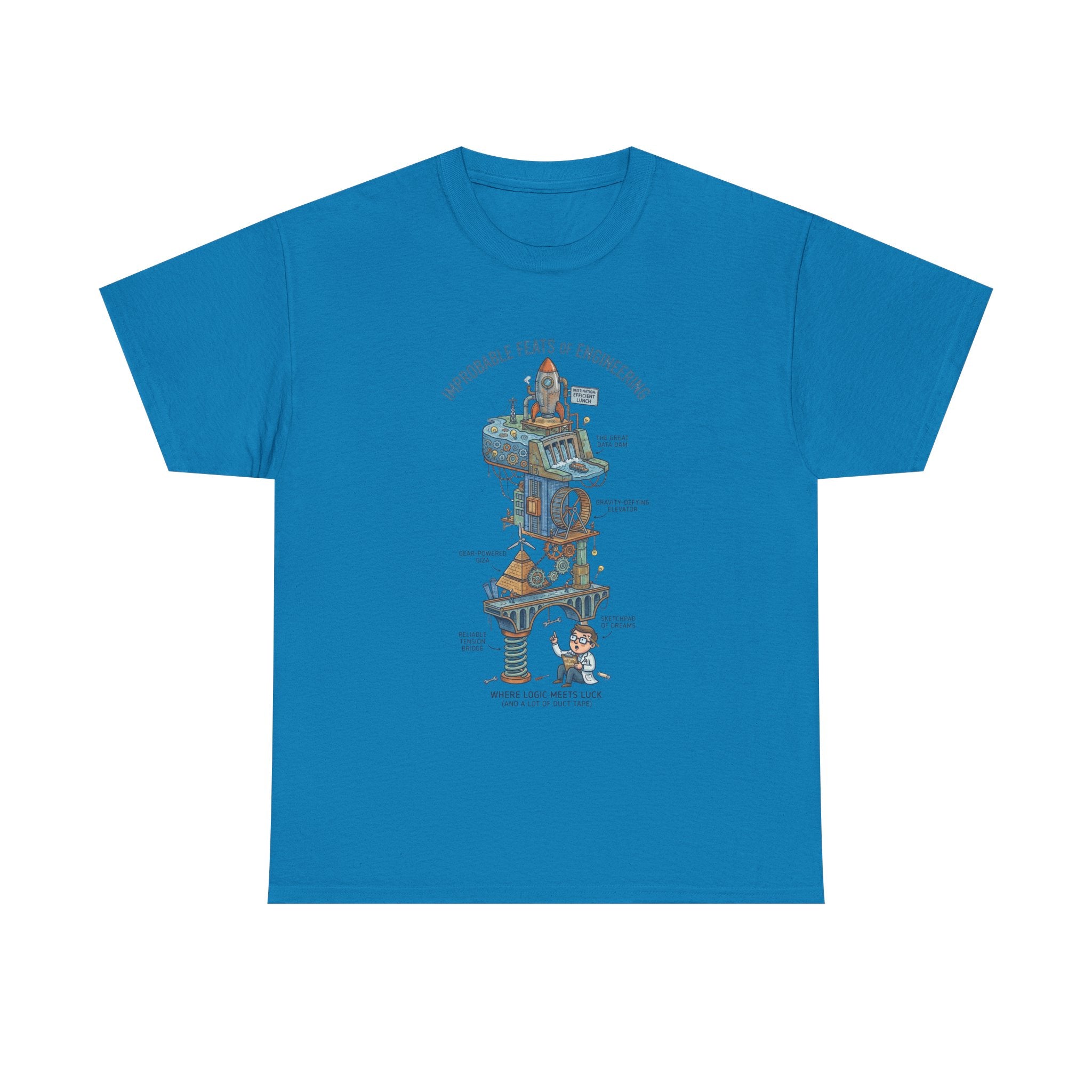 Engineering Feats T‑Shirt — Engineering Diagram Tee