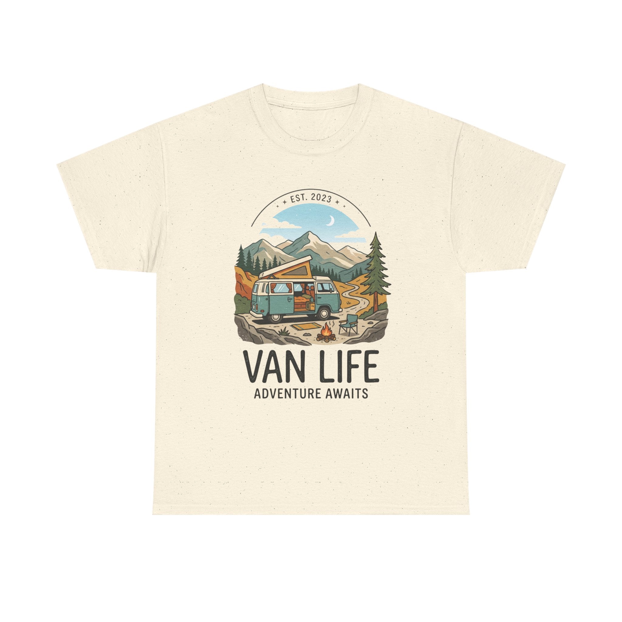 Van Life Adventure Awaits Unisex Heavy Cotton Tee