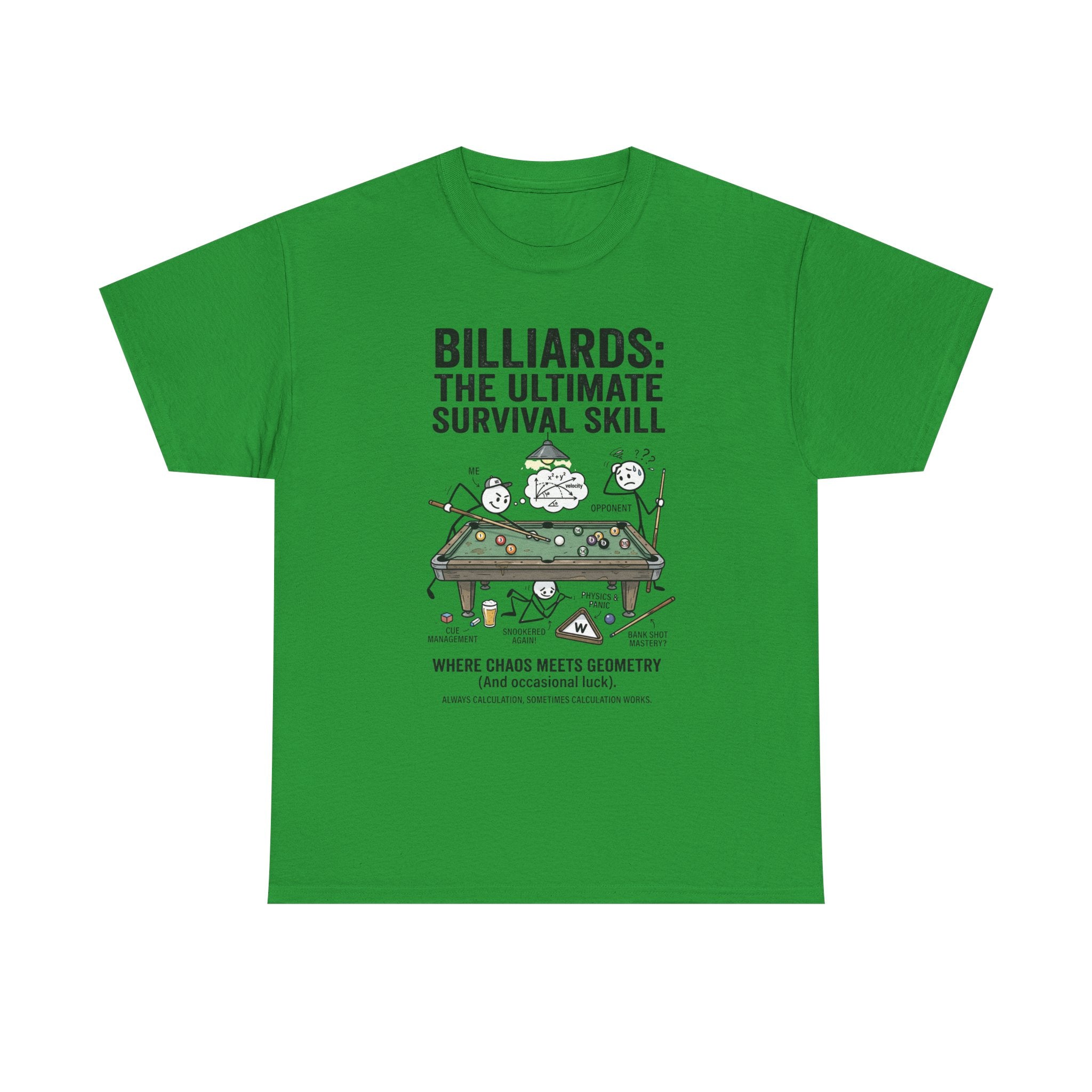Billiards: The Ultimate Survival Skill T-Shirt — Funny Pool Humor Tee