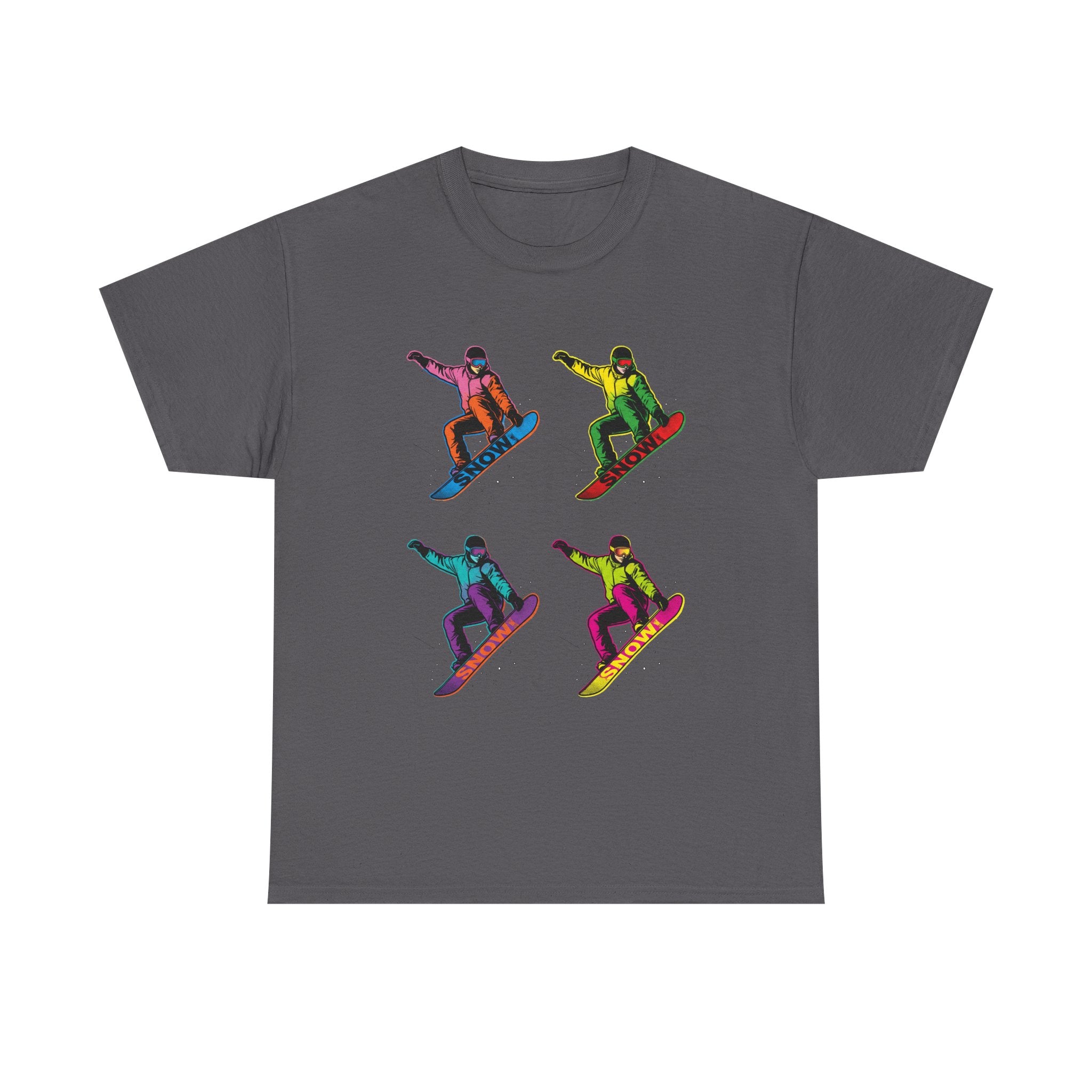 Snowboarder Pop Art T-Shirt – Colorful Retro Snowboarding Graphic Tee