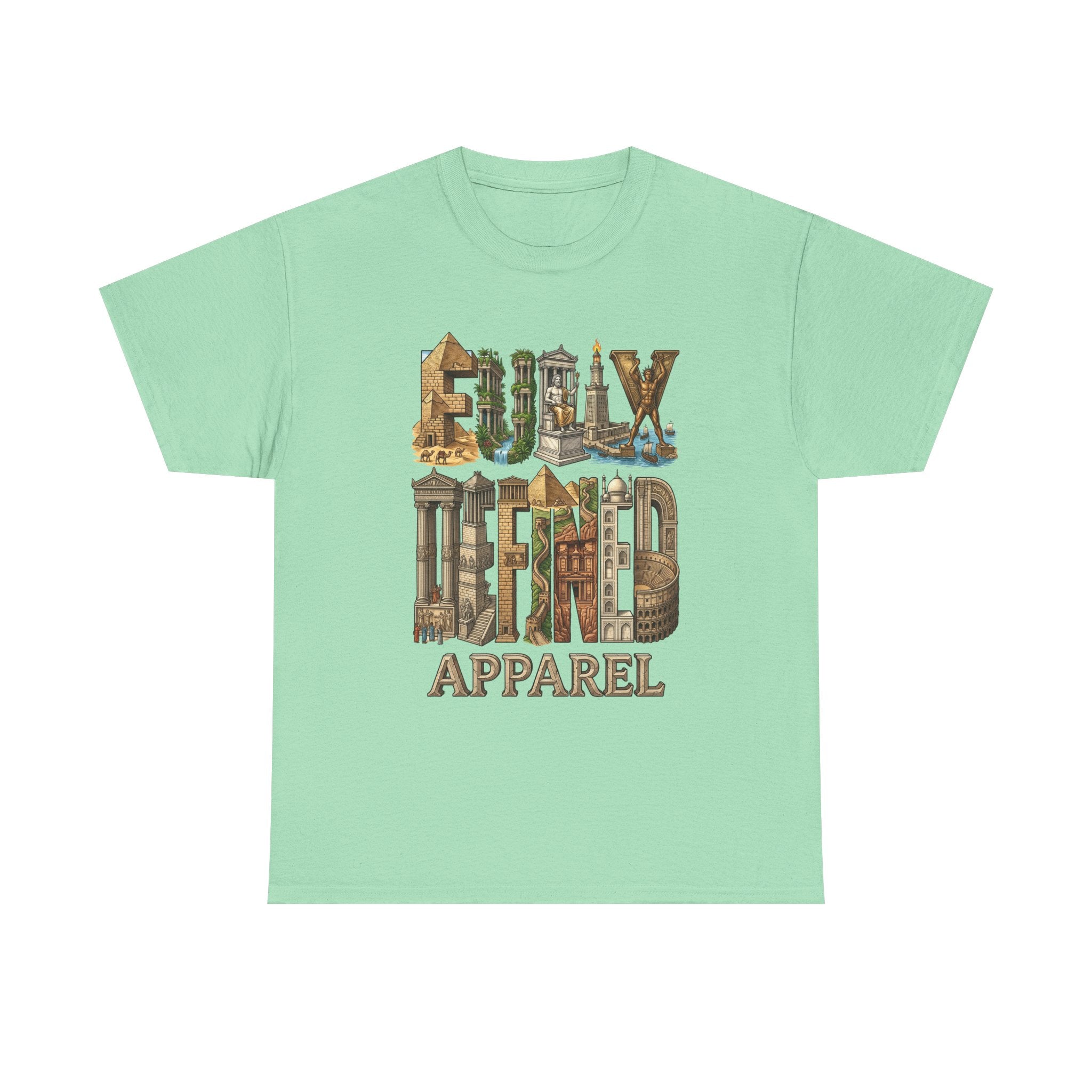 Fully Defined Apparel T‑Shirt — Wonders of the World Graphic Tee