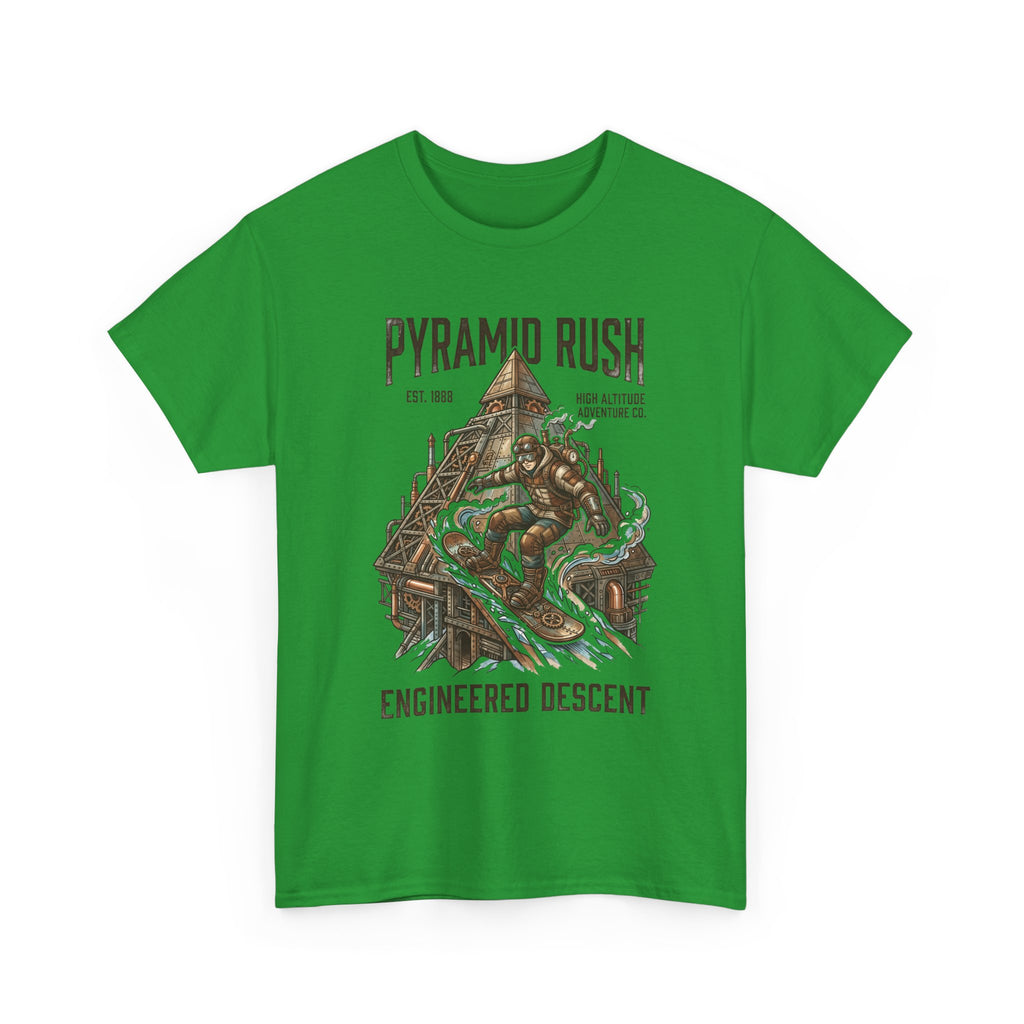 Steampunk Snowboard Pyramid Adventure T-Shirt — Fantasy Explorer Graphic Tee