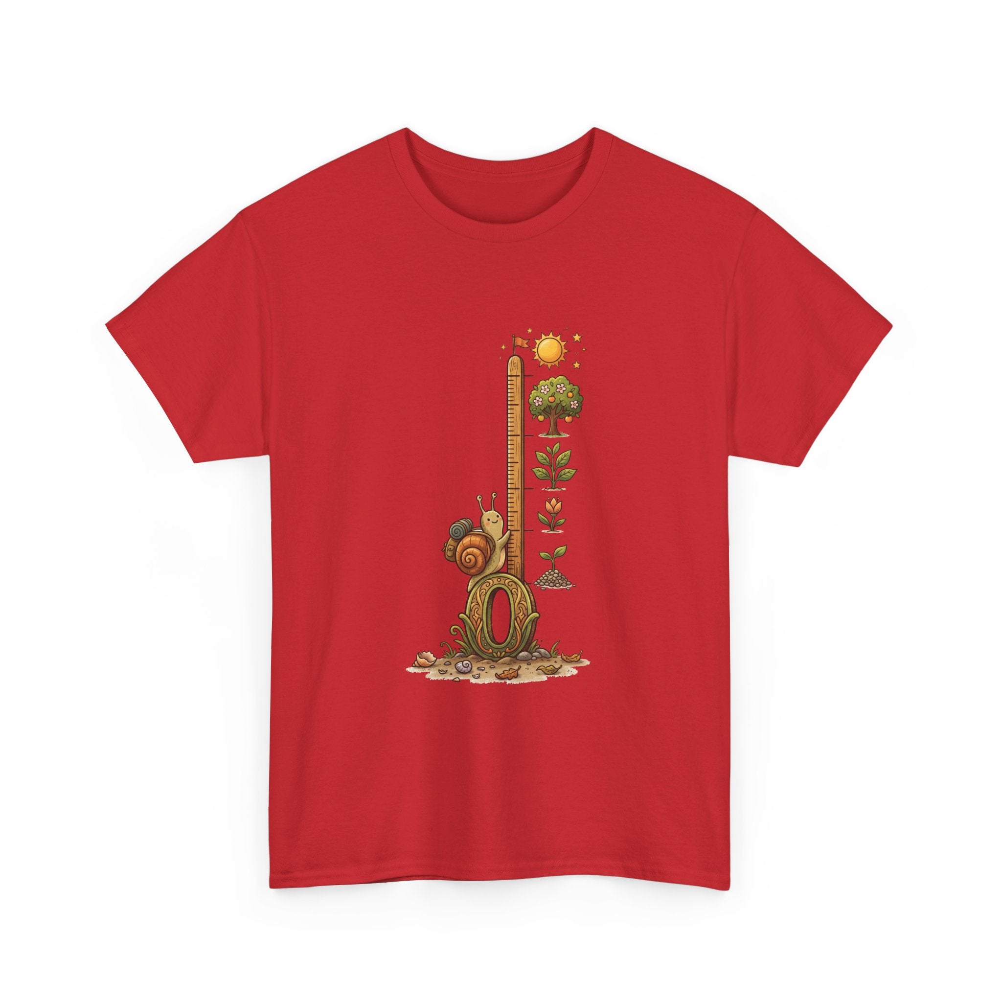 Growth Meter Graphic Tee — Cute Bear Planting Height Chart T-Shirt