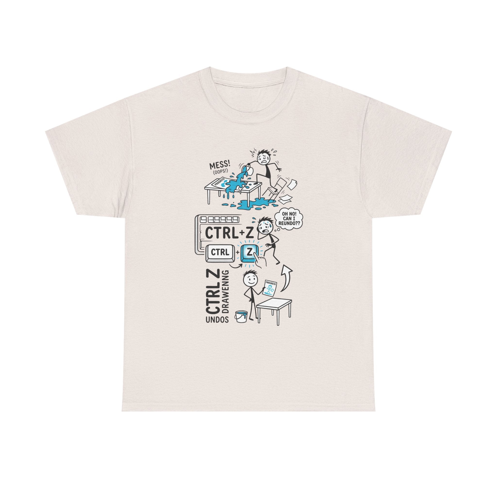 Ctrl Z Funny Graphic T-Shirt – Undo Computer Chaos Tee for Coders & Designers