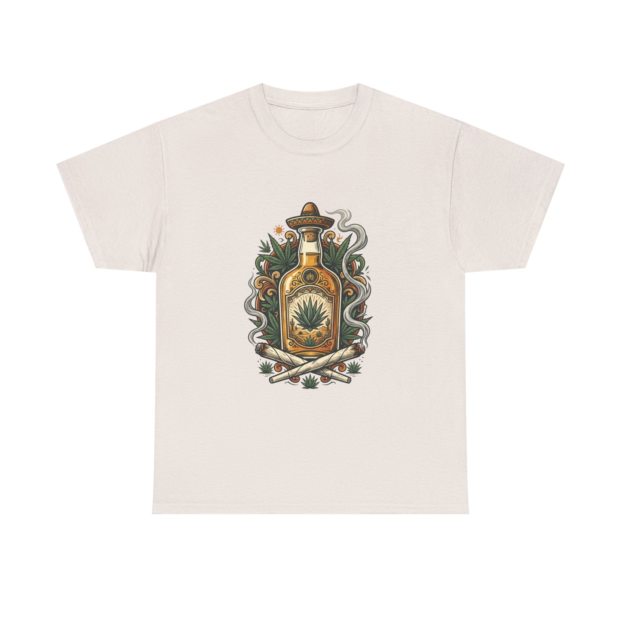 Tequila Bottle Graphic Tee — Agave Spirit Illustration T-Shirt