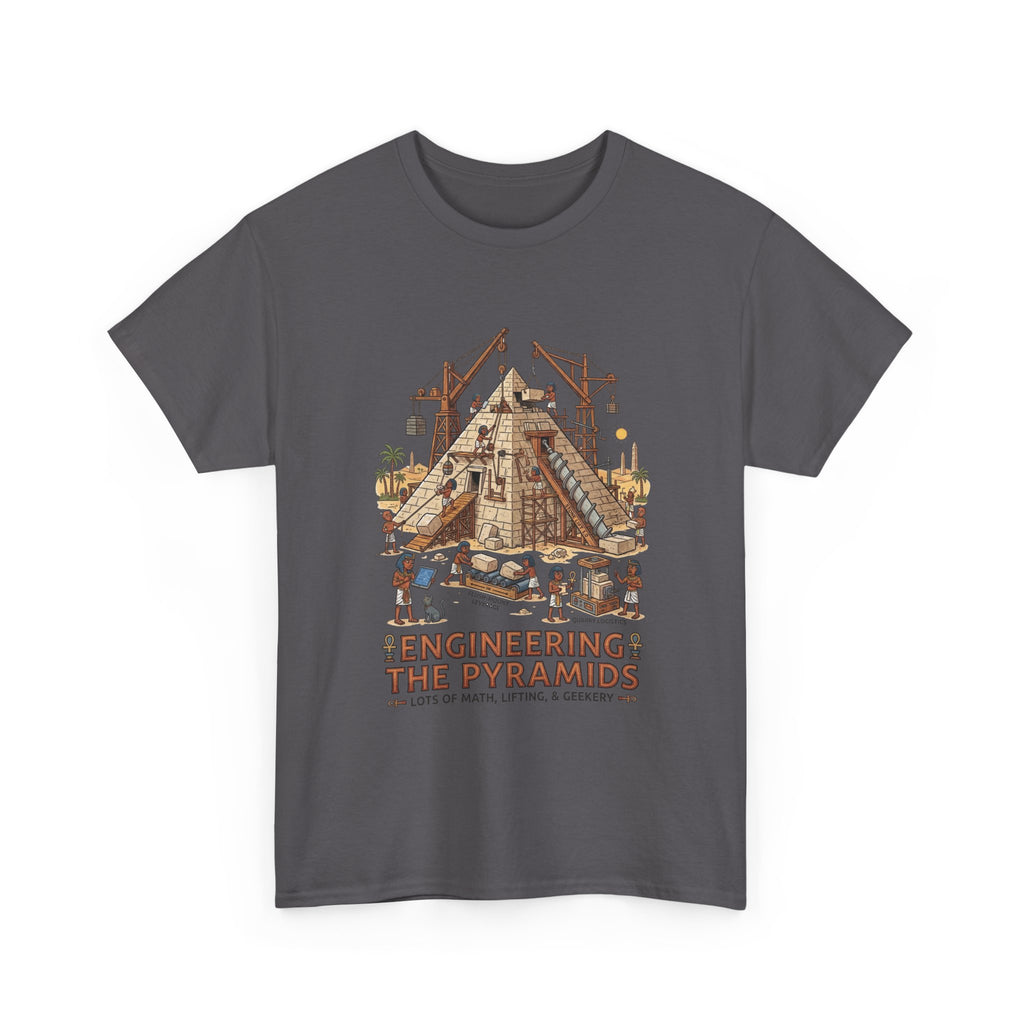 Pyramids Engineering T-Shirt – Vintage Egypt Construction Graphic Tee