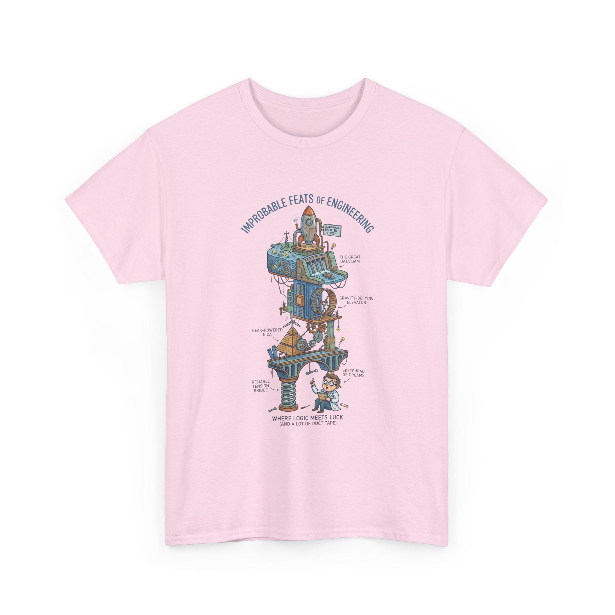 Engineering Feats T‑Shirt — Engineering Diagram Tee