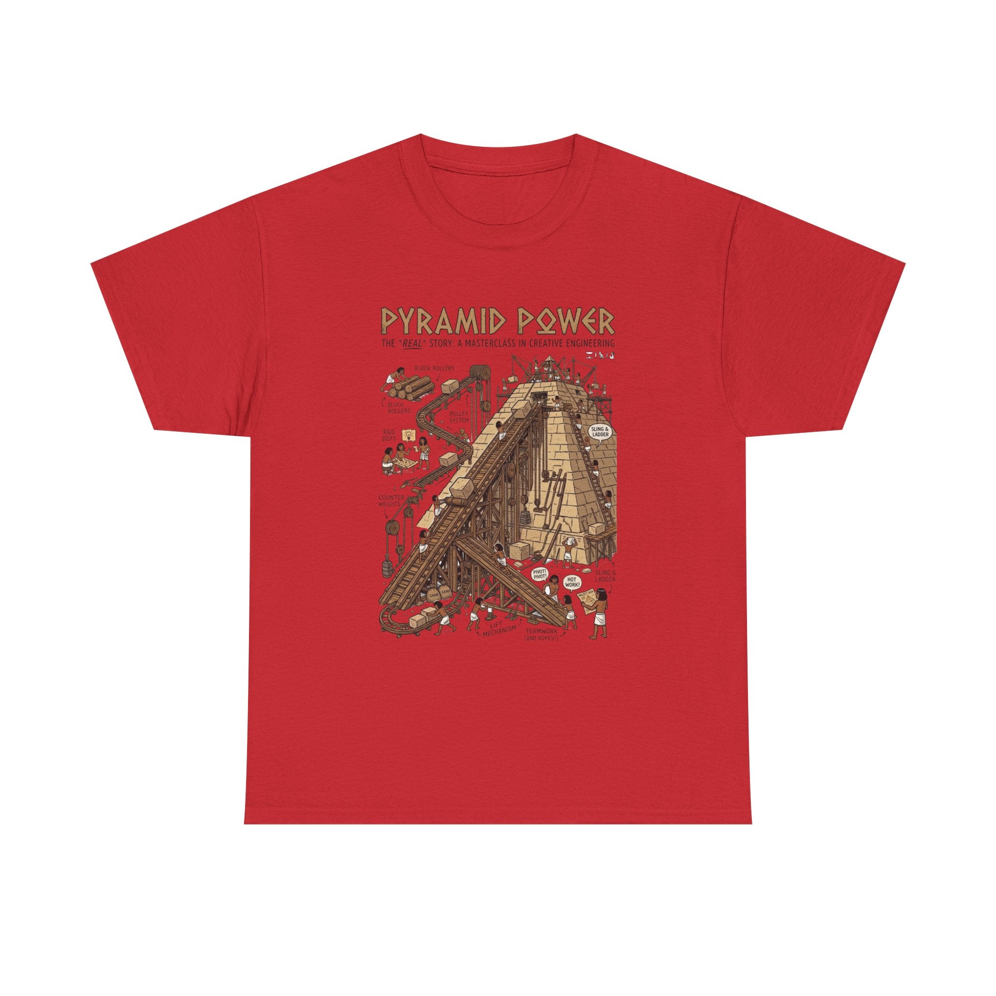 Pyramid Power Tee — Vintage Egyptian Pyramid Diagram Graphic T‑Shirt