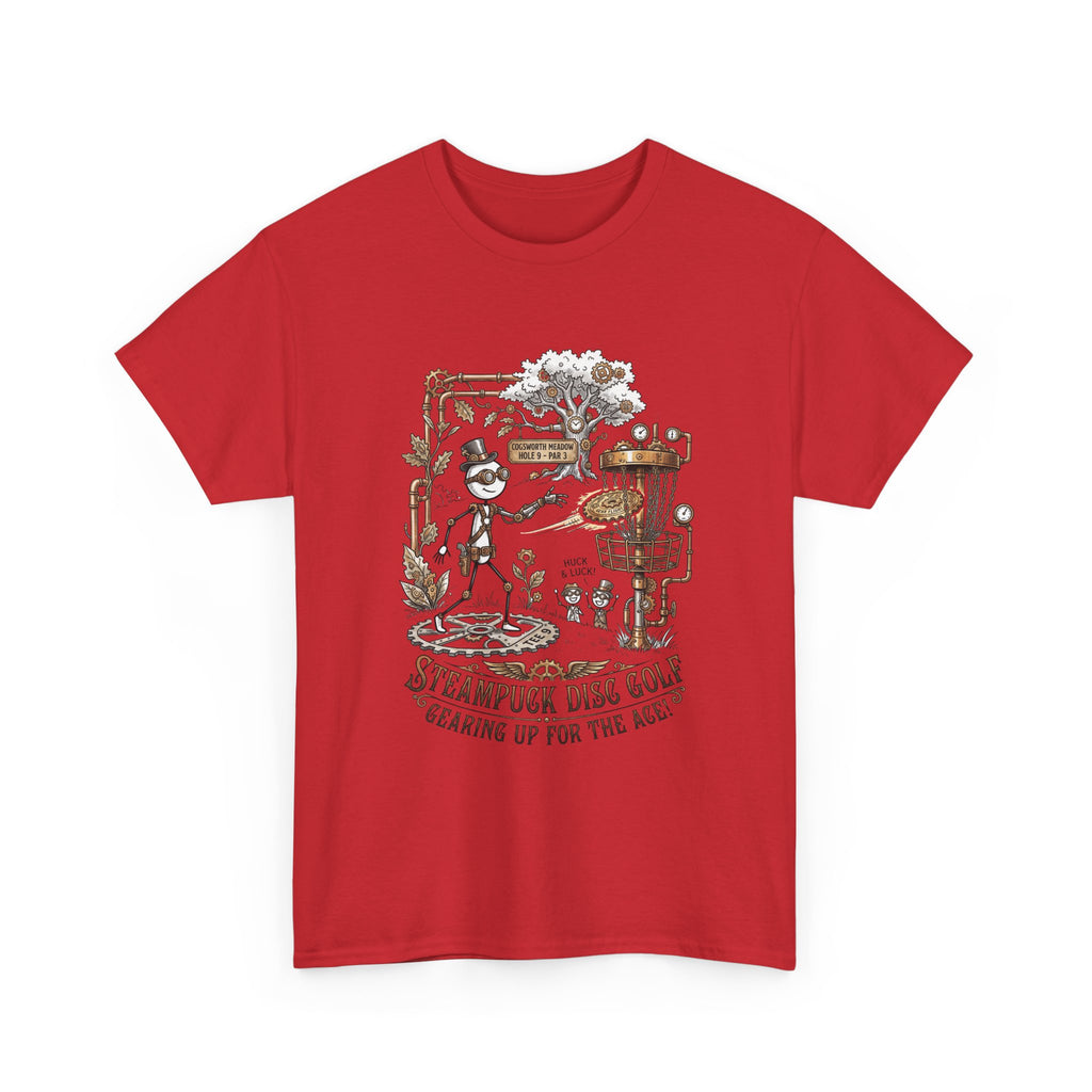 Steampunk Disc Golf T-Shirt — "Gearing Up for the Ace" Vintage Disc Golf Tee
