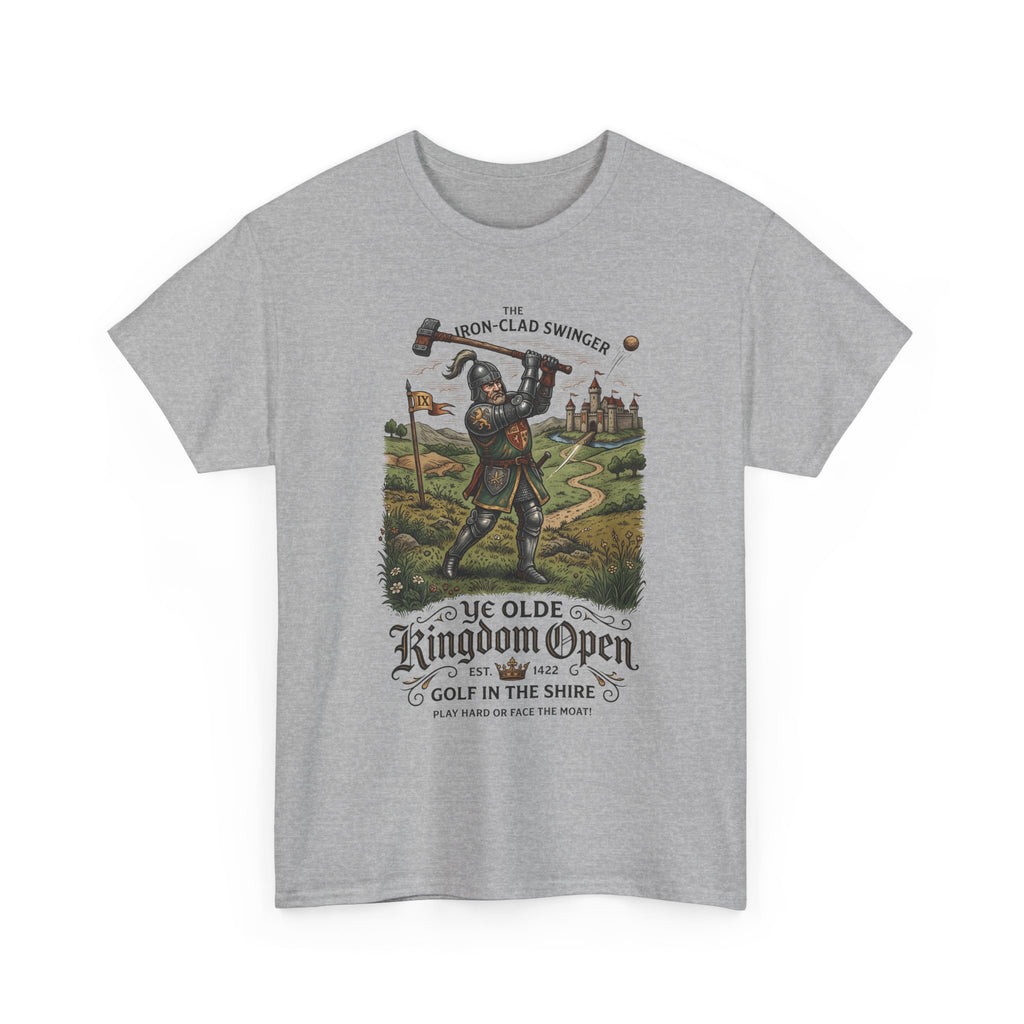 Golf T-Shirt — 'Ye Olde Kingdom Open' Vintage Medieval Golf Graphic Tee