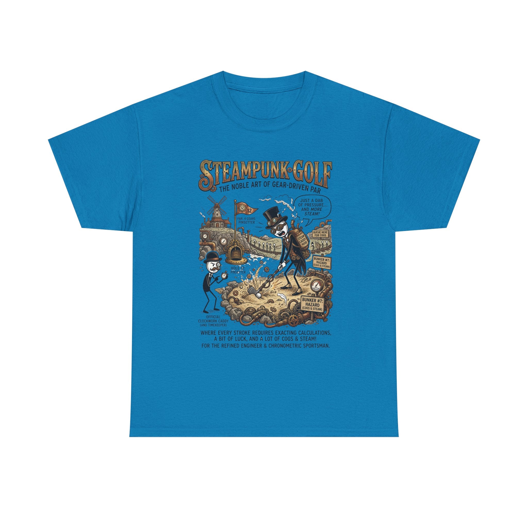 Steampunk Golf T-Shirt — Vintage Mechanical Golfers Graphic Tee