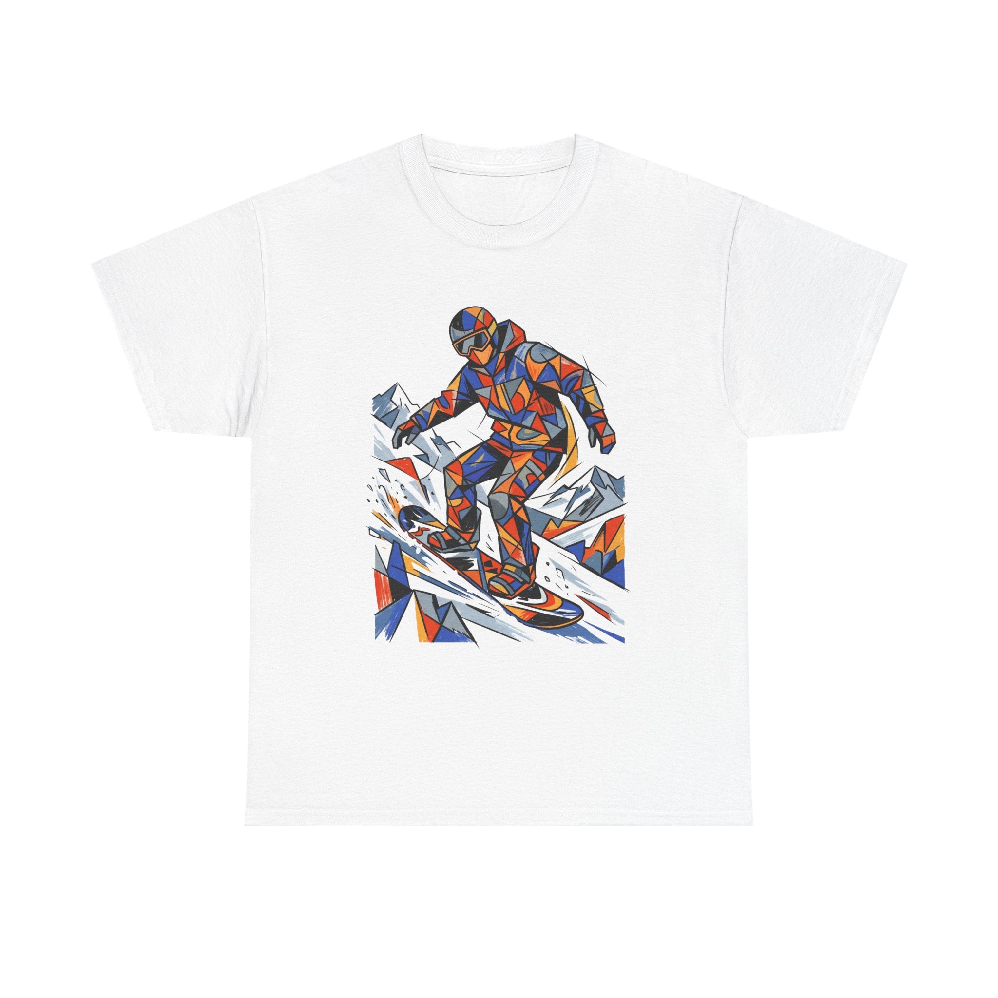 Snowboarder Geometric Art Tee