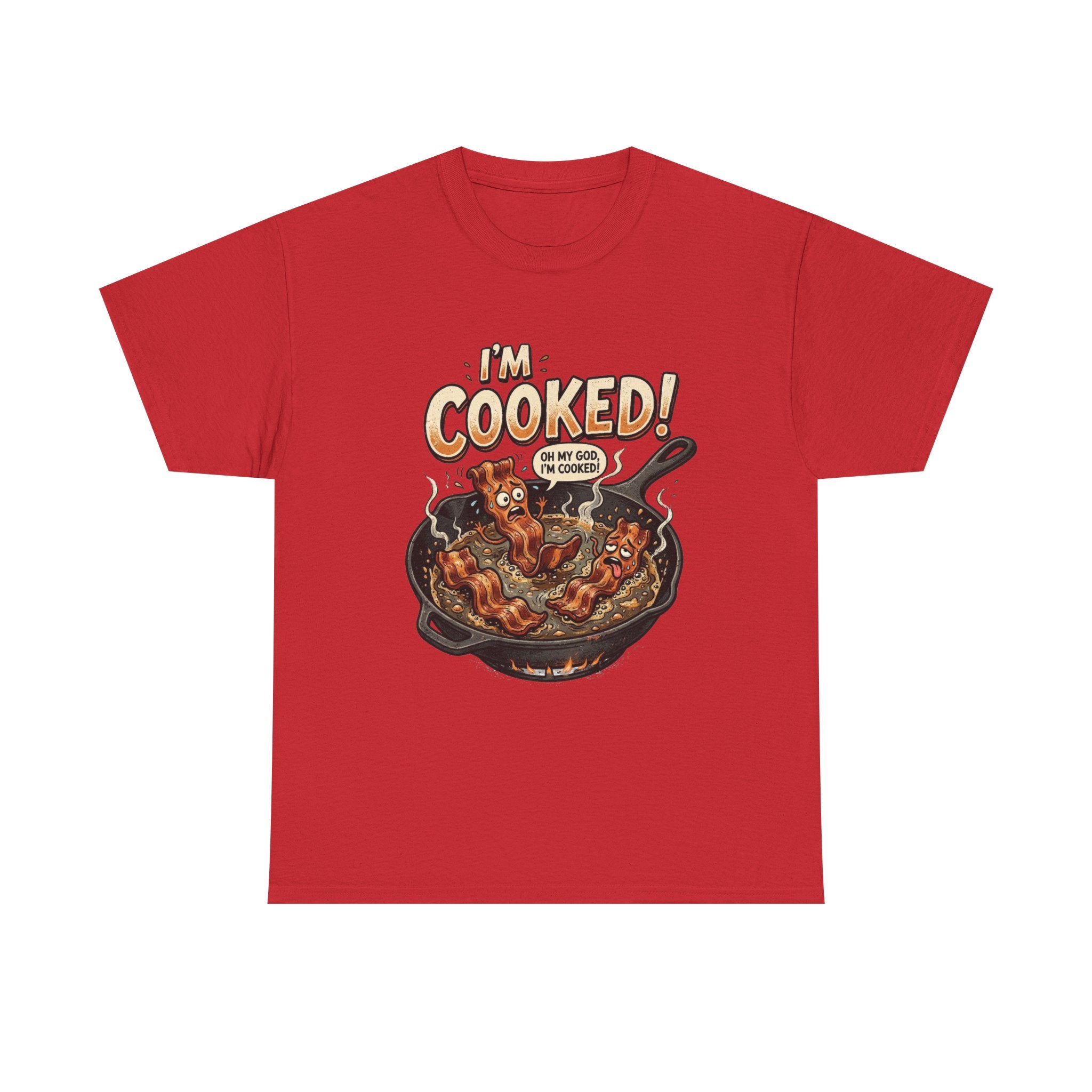 I’m Cooked! Funny Bacon Skillet T-Shirt