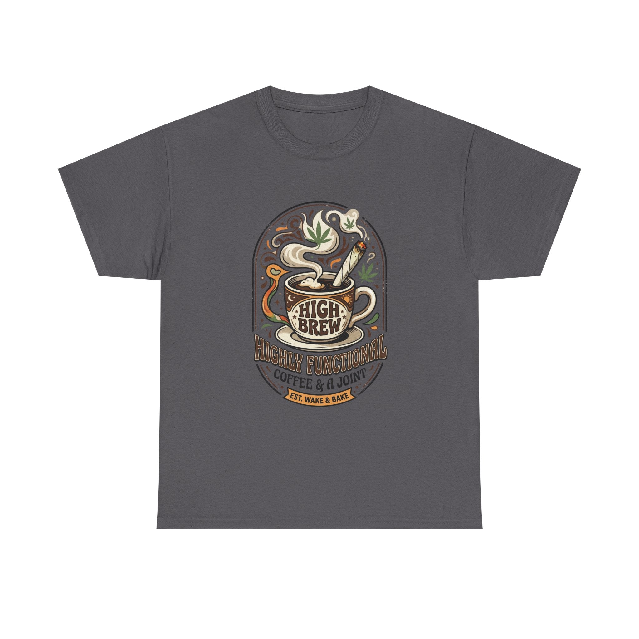 Coffee & Joint Tee — “High Brew” Graphic Coffee T‑Shirt