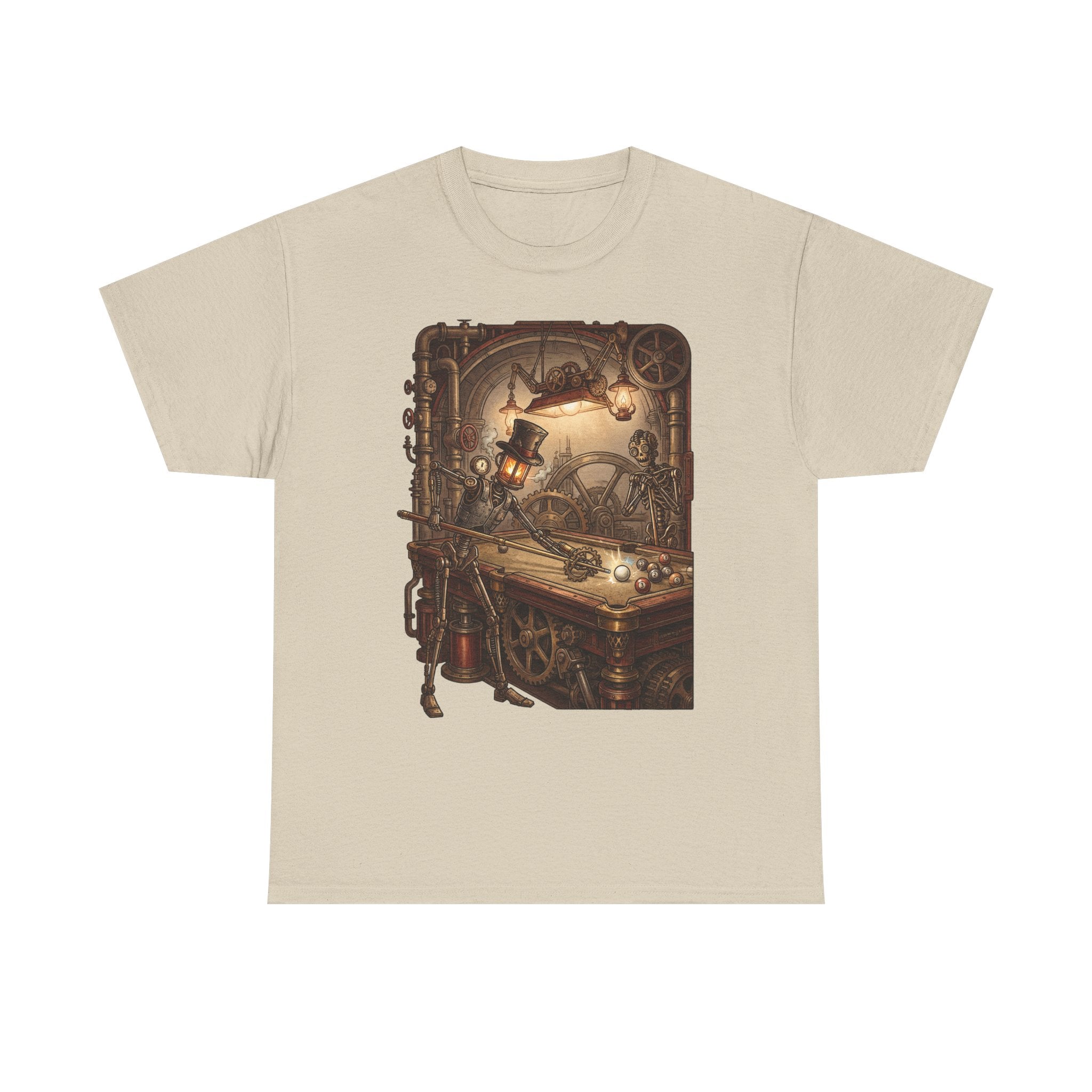 Steampunk Billiards T-Shirt – Vintage Pool Illustration