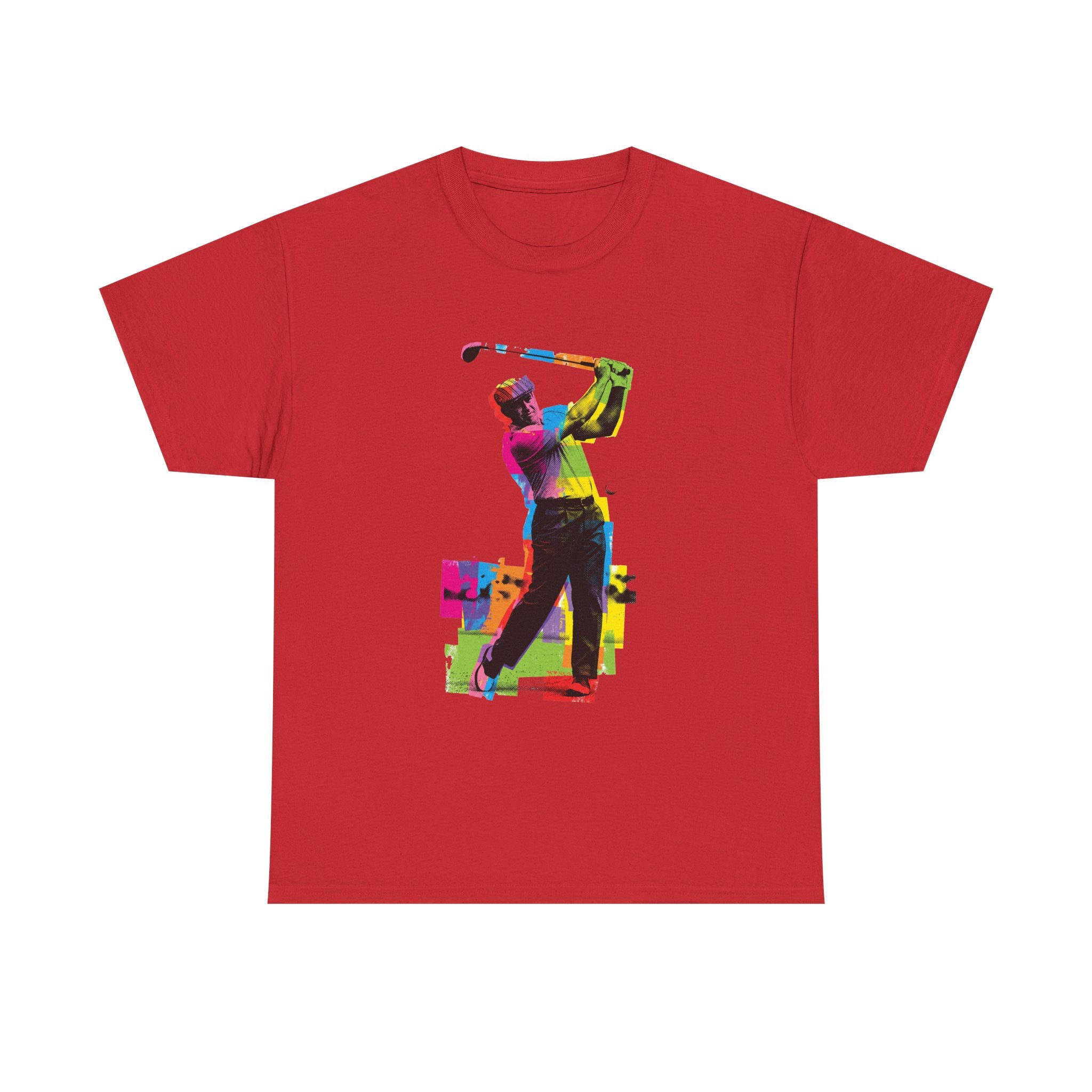 Golf Swing Pop Art T-Shirt — Colorful Golfer Graphic Tee