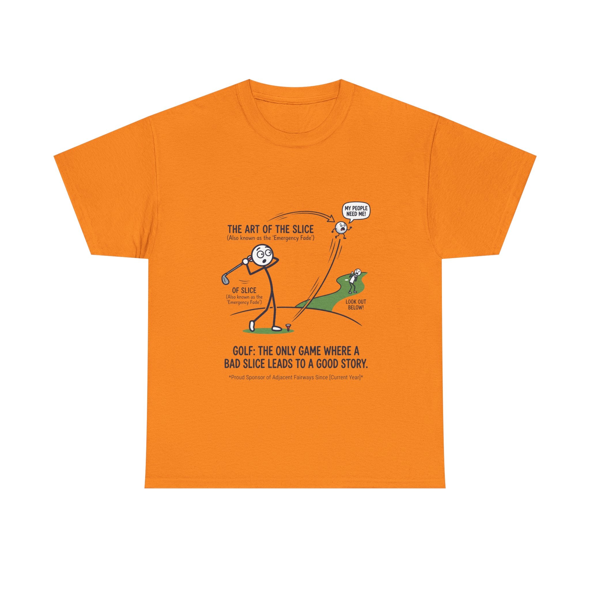 Golf Slice T-Shirt — "The Art of the Slice" Funny Golf Humor Tee